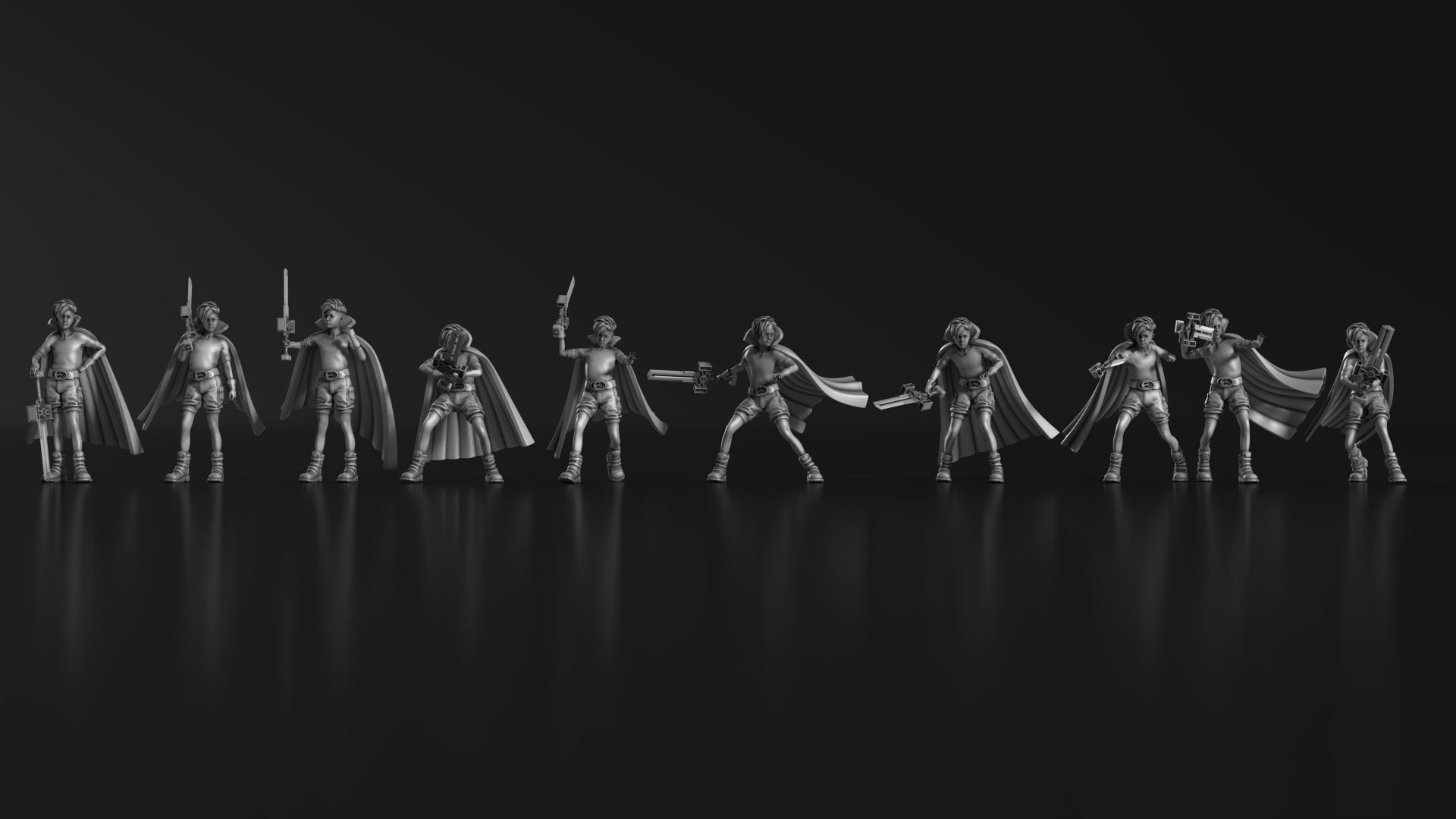 Sword Boy 01 3D print model_1