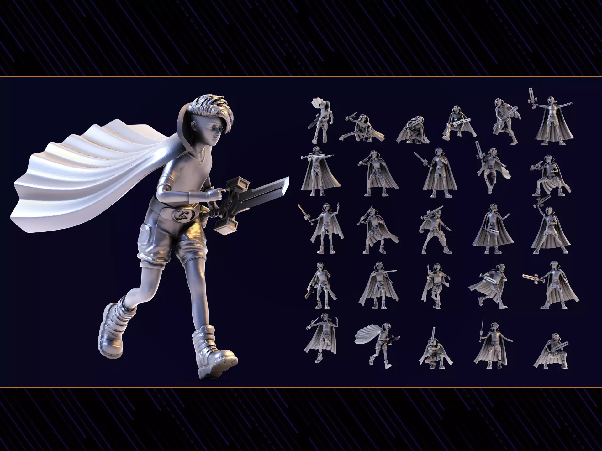 Sword Boy 02 3D print model