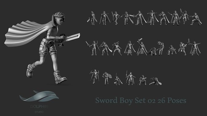 Sword Boy 02 3D print model