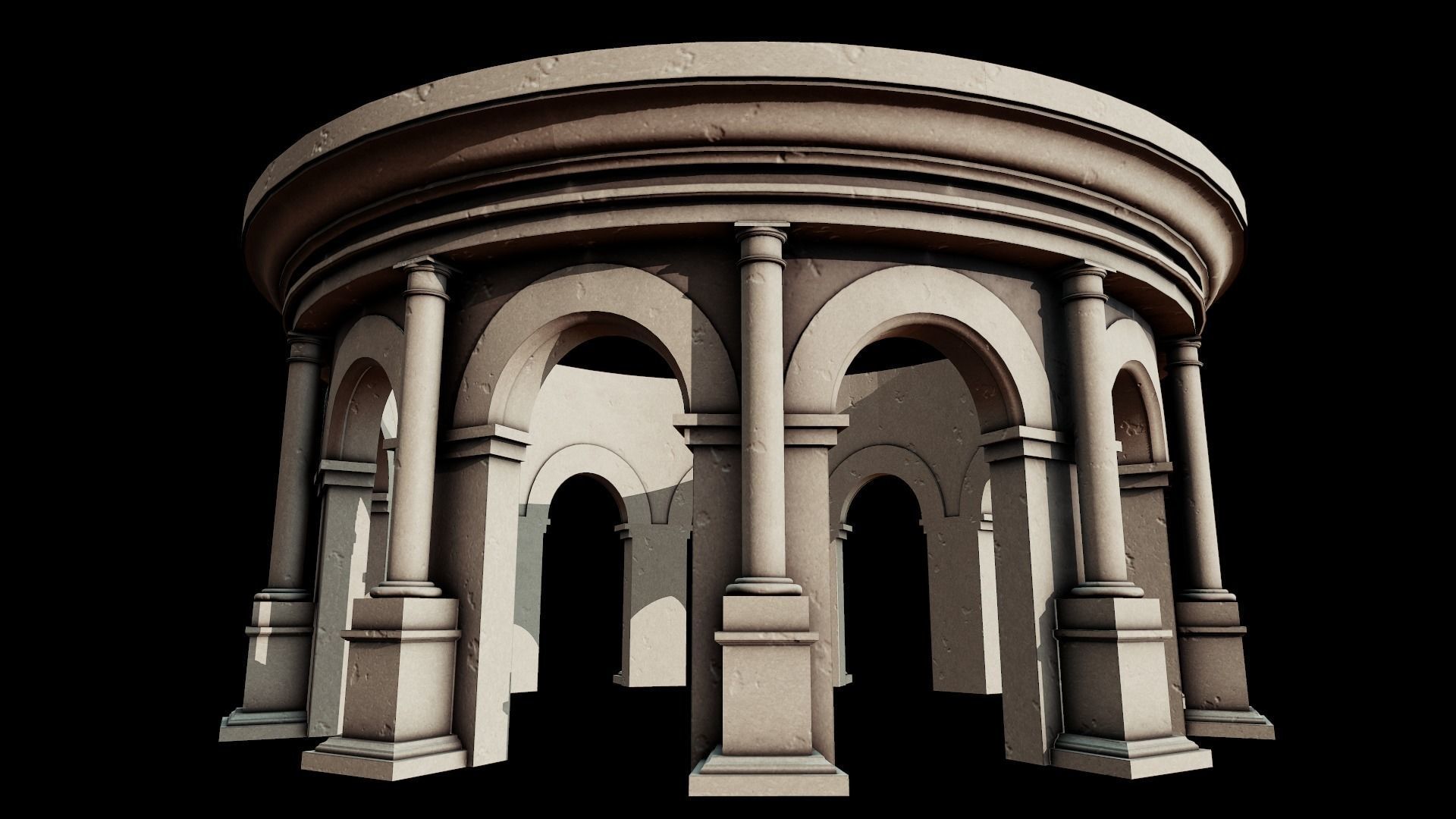 Stone Arch - Tutorial Included Low-poly 3D model_4