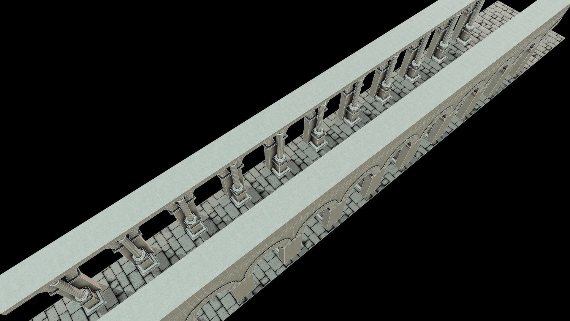 Stone Arch - Tutorial Included Low-poly 3D model_9