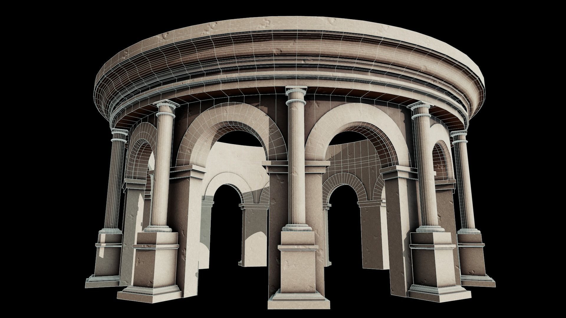 Stone Arch - Tutorial Included Low-poly 3D model_5