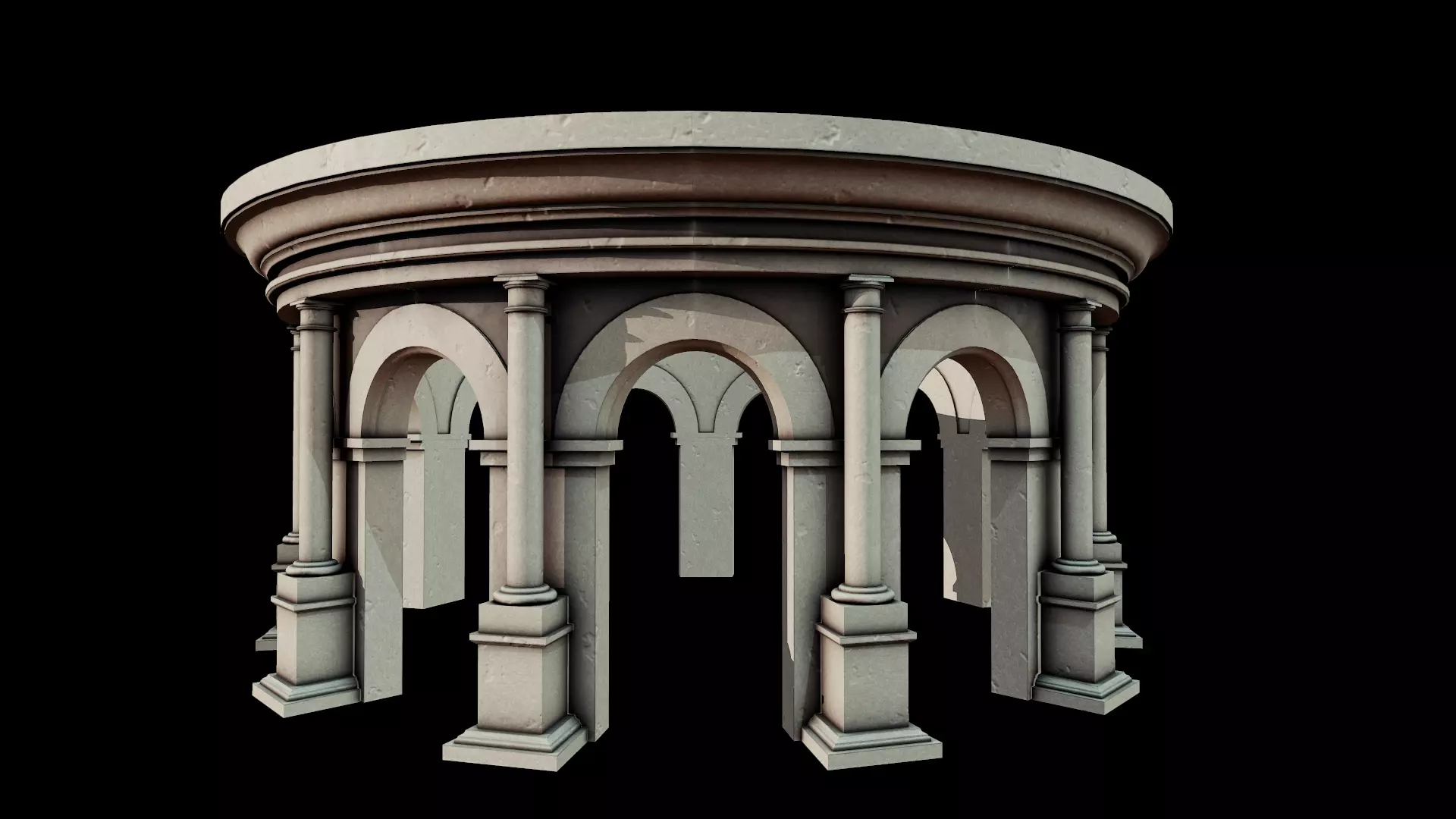 Stone Arch - Tutorial Included Low-poly 3D model_0