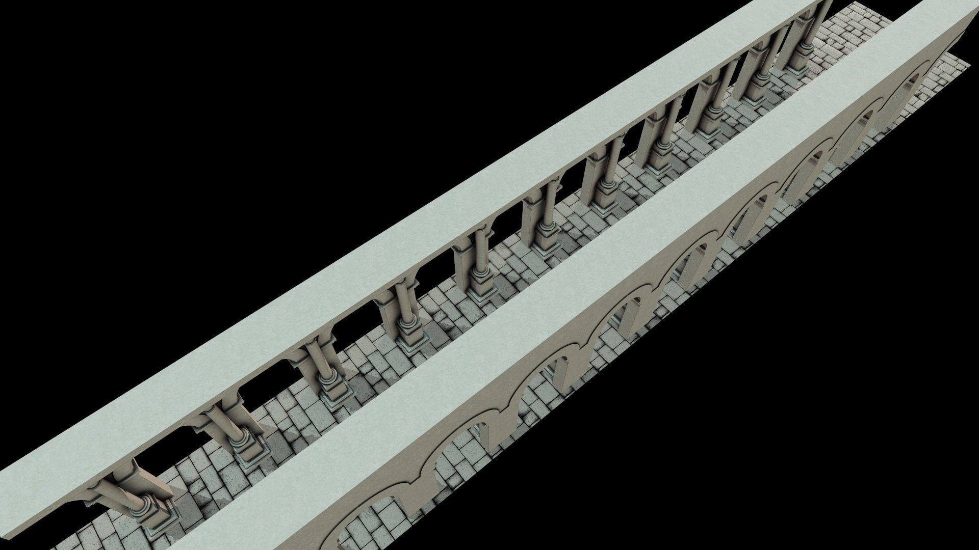 Stone Arch - Tutorial Included Low-poly 3D model_8