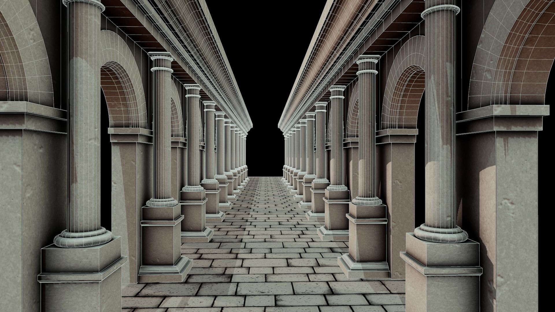 Stone Arch - Tutorial Included Low-poly 3D model_7