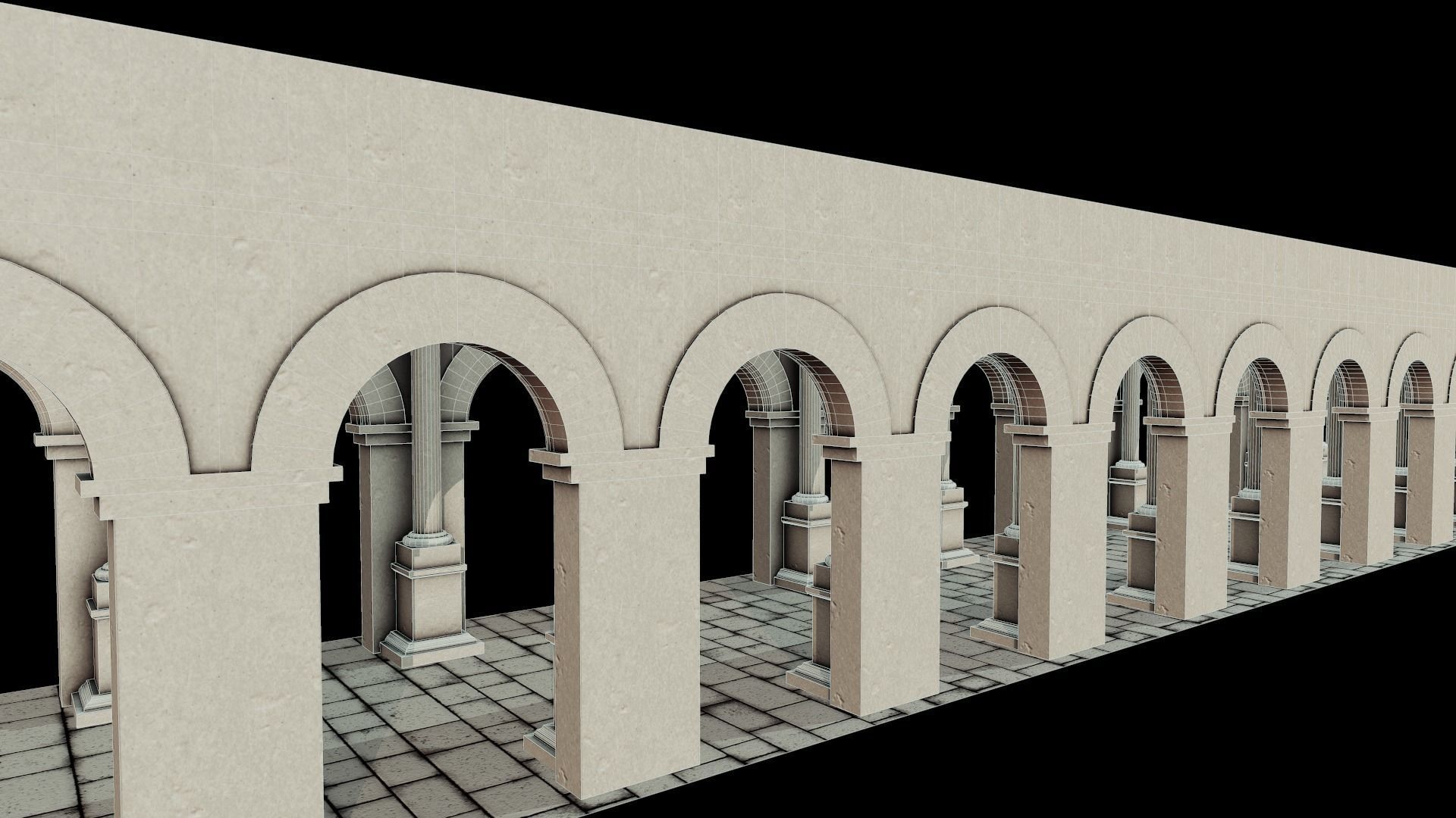 Stone Arch - Tutorial Included Low-poly 3D model_11