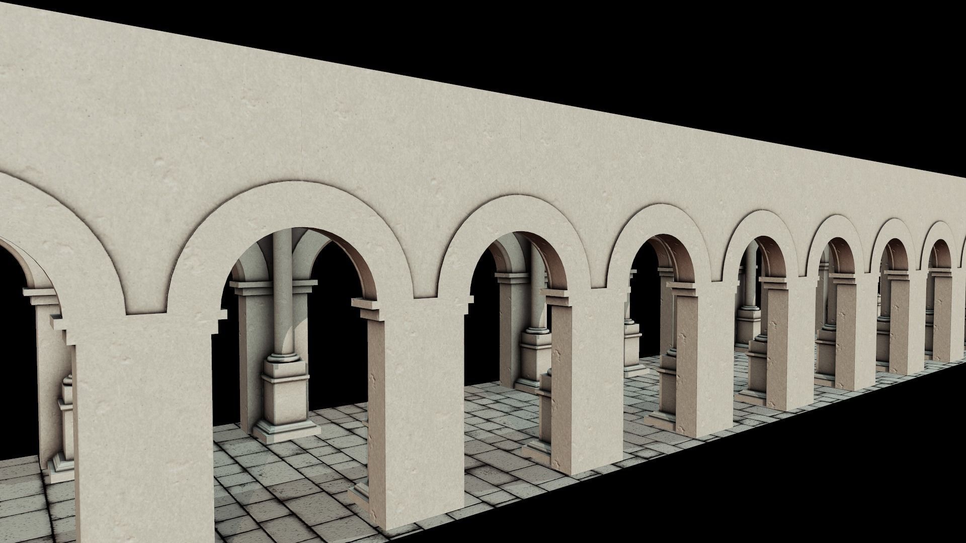 Stone Arch - Tutorial Included Low-poly 3D model_10