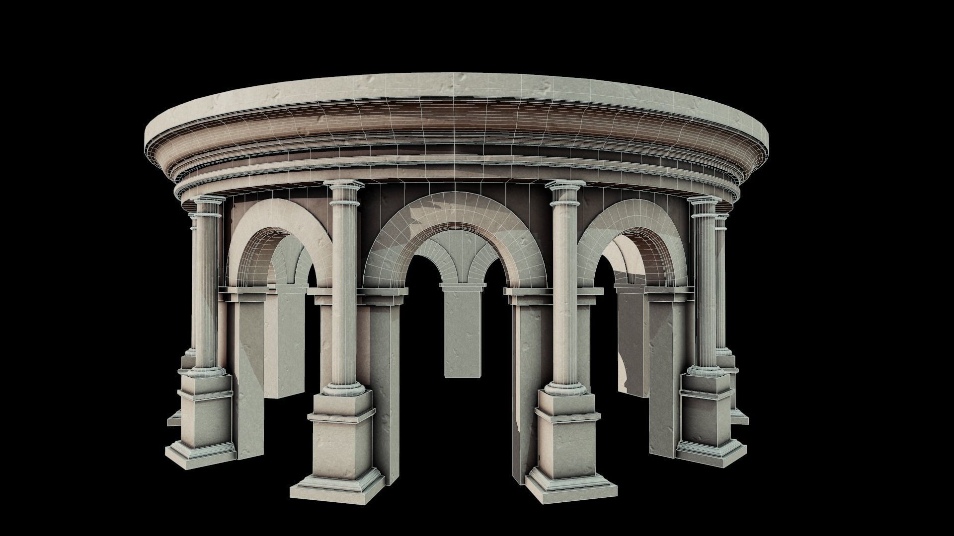 Stone Arch - Tutorial Included Low-poly 3D model_3