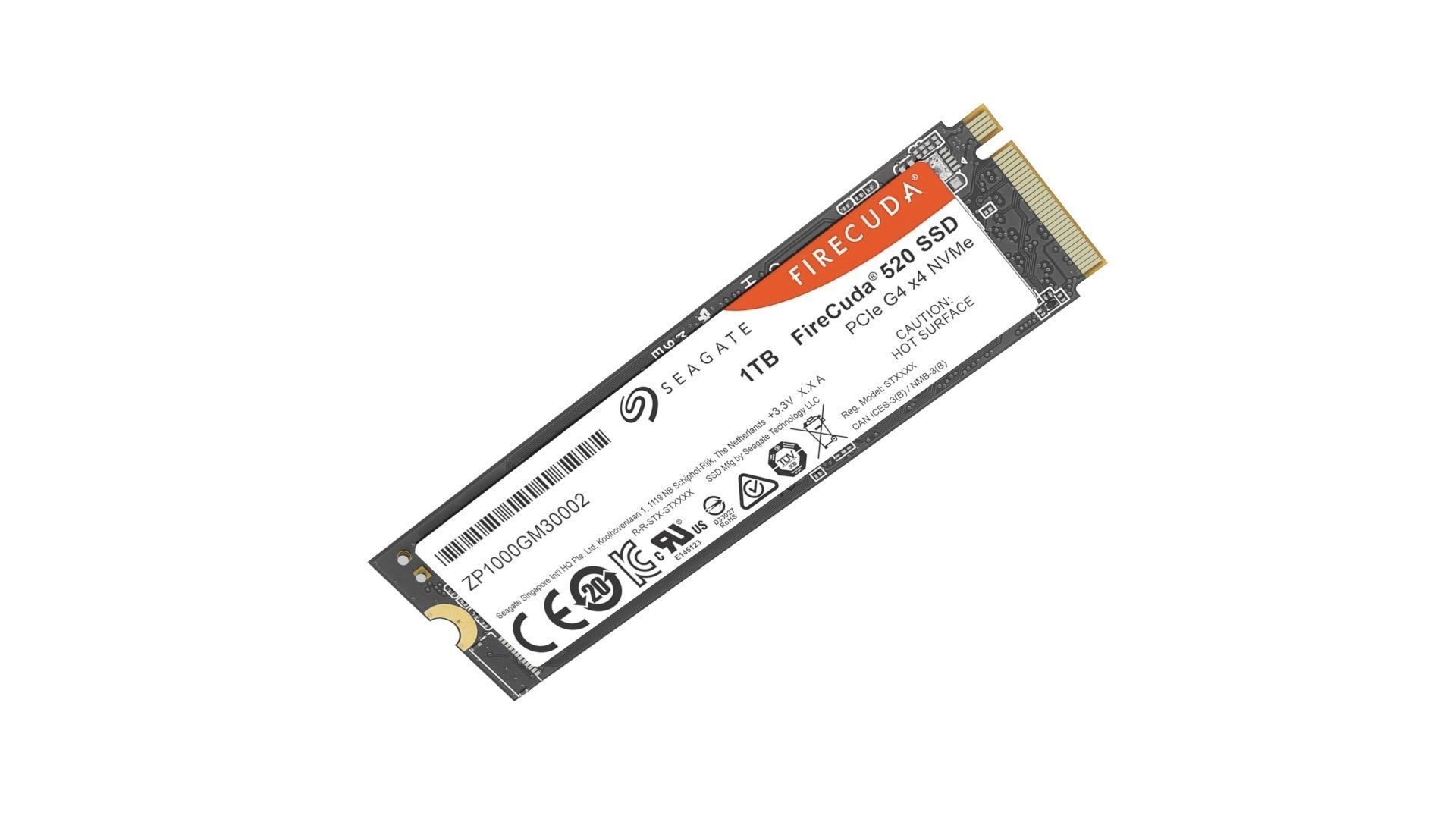 Firecuda Seagate PCIe Gen4 SSD 520 Series 3D model_6