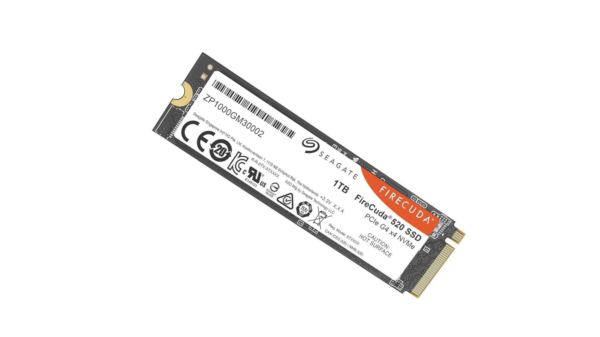 Firecuda Seagate PCIe Gen4 SSD 520 Series 3D model_5