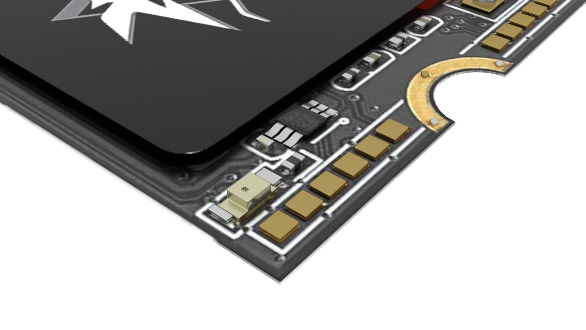 Firecuda Seagate PCIe Gen4 SSD 520 Series 3D model_14