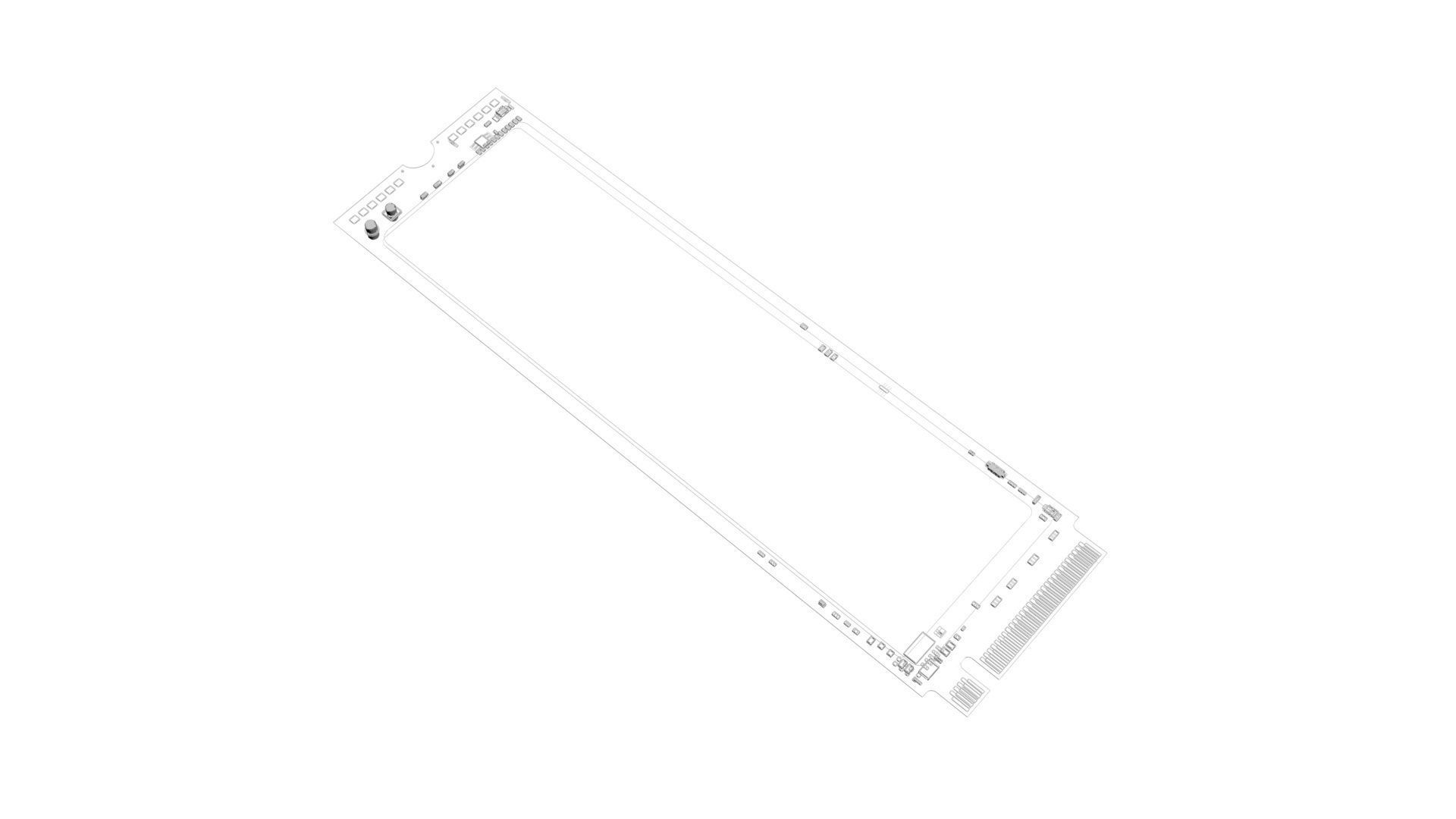 Firecuda Seagate PCIe Gen4 SSD 520 Series 3D model_25