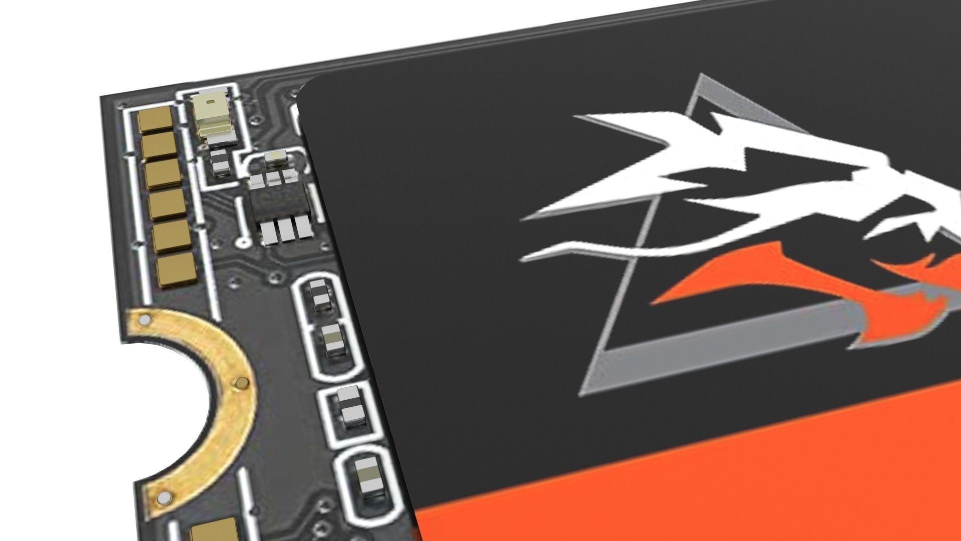 Firecuda Seagate PCIe Gen4 SSD 520 Series 3D model_9