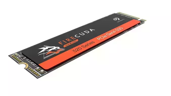 Firecuda Seagate PCIe Gen4 SSD 520 Series 3D model