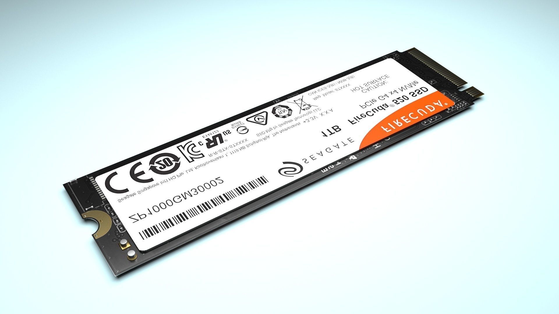 Firecuda Seagate PCIe Gen4 SSD 520 Series 3D model_41