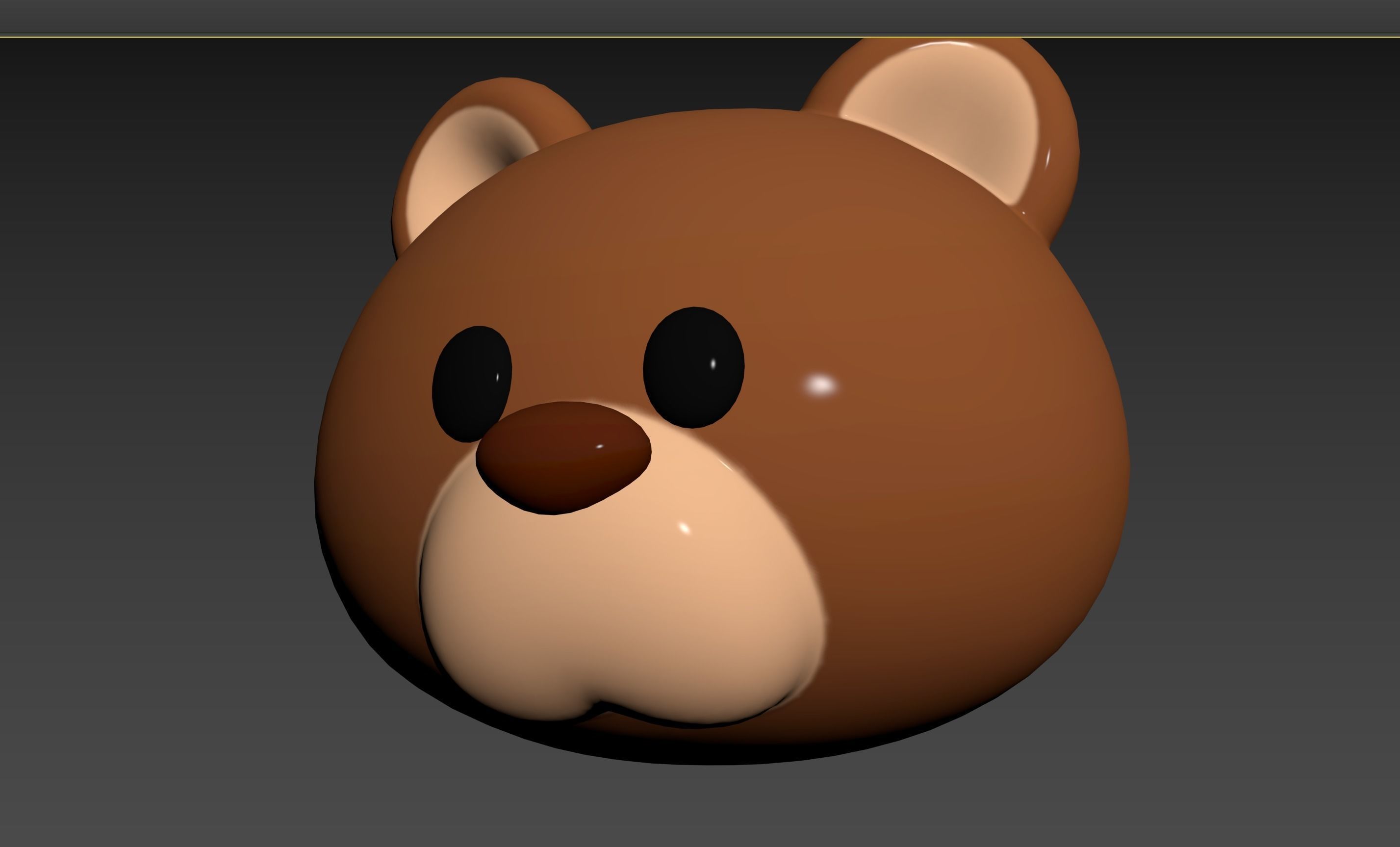 Prop124 Bear Head 3D model_22