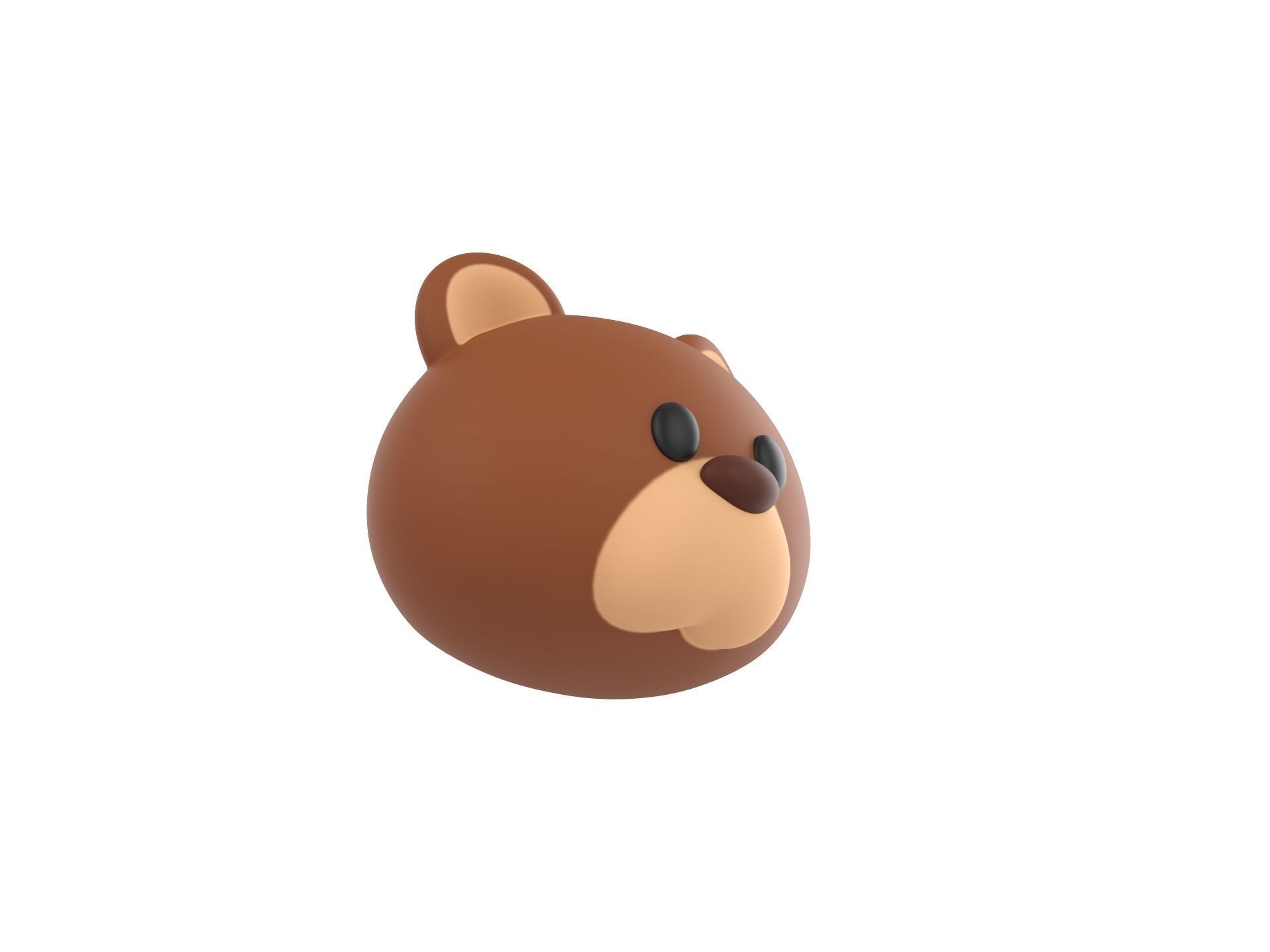 Prop124 Bear Head 3D model_2