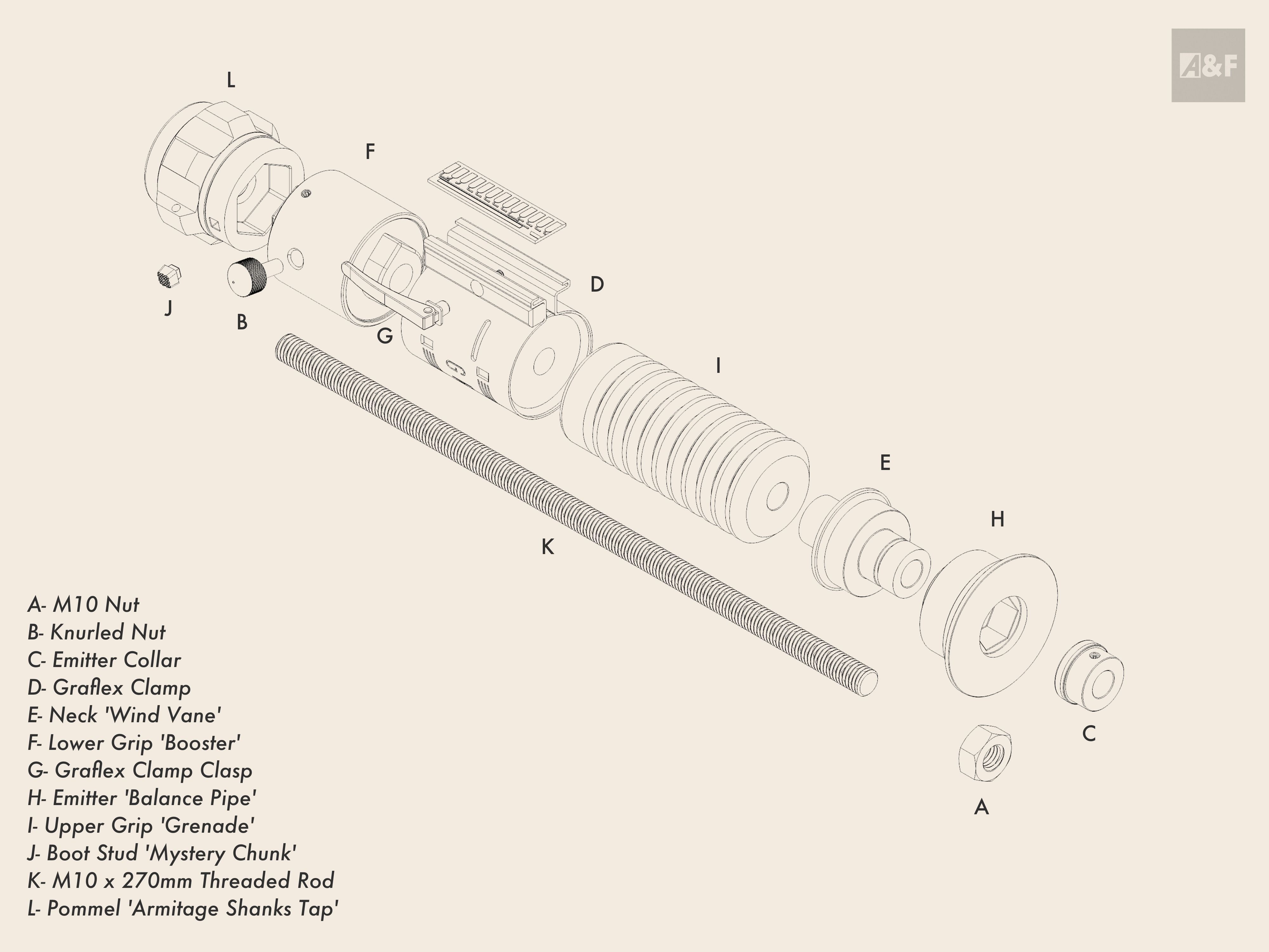 Luke Skywalker Lightsaber Return of the Jedi V2 3D print model_2