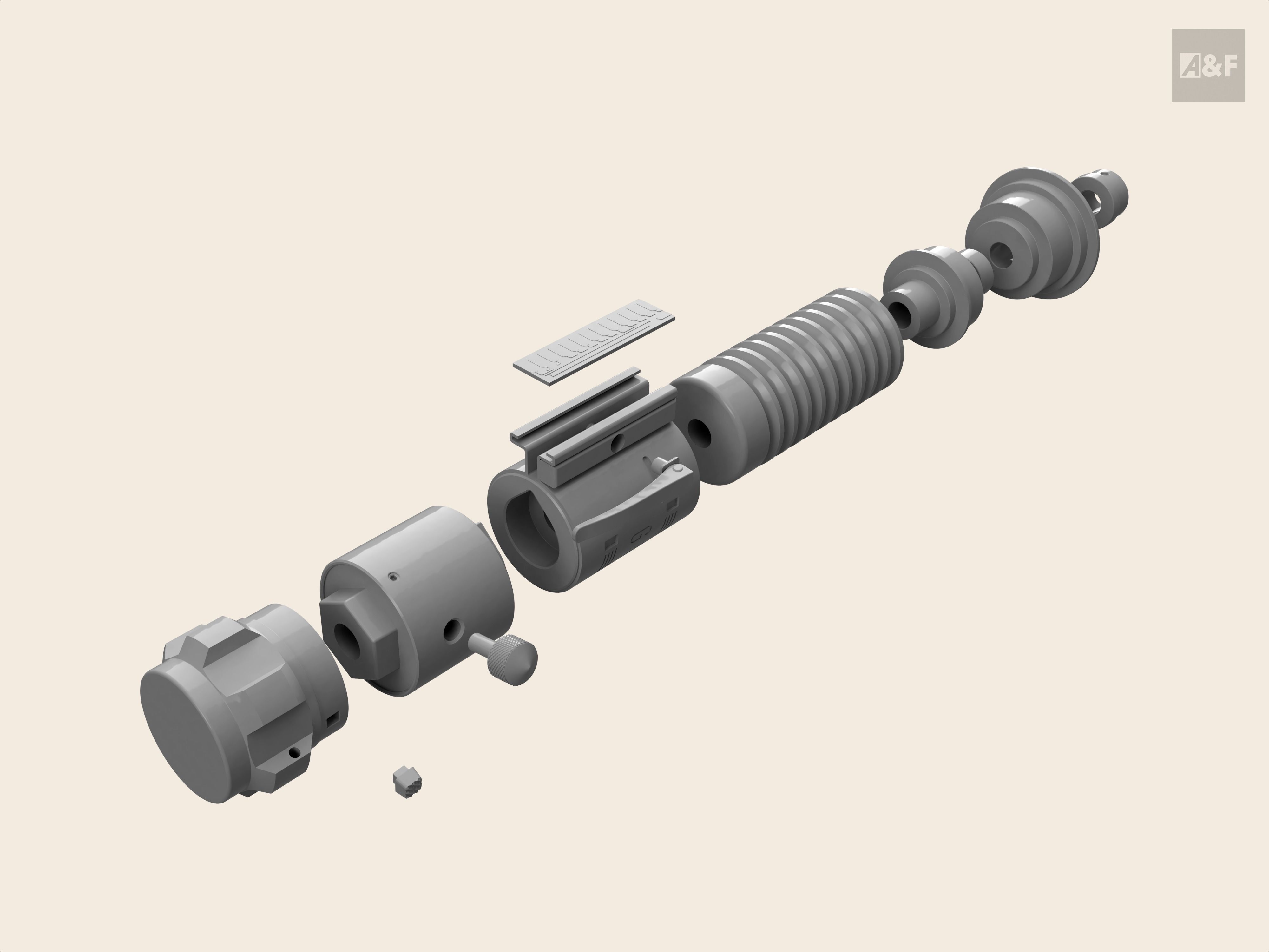 Luke Skywalker Lightsaber Return of the Jedi V2 3D print model_6