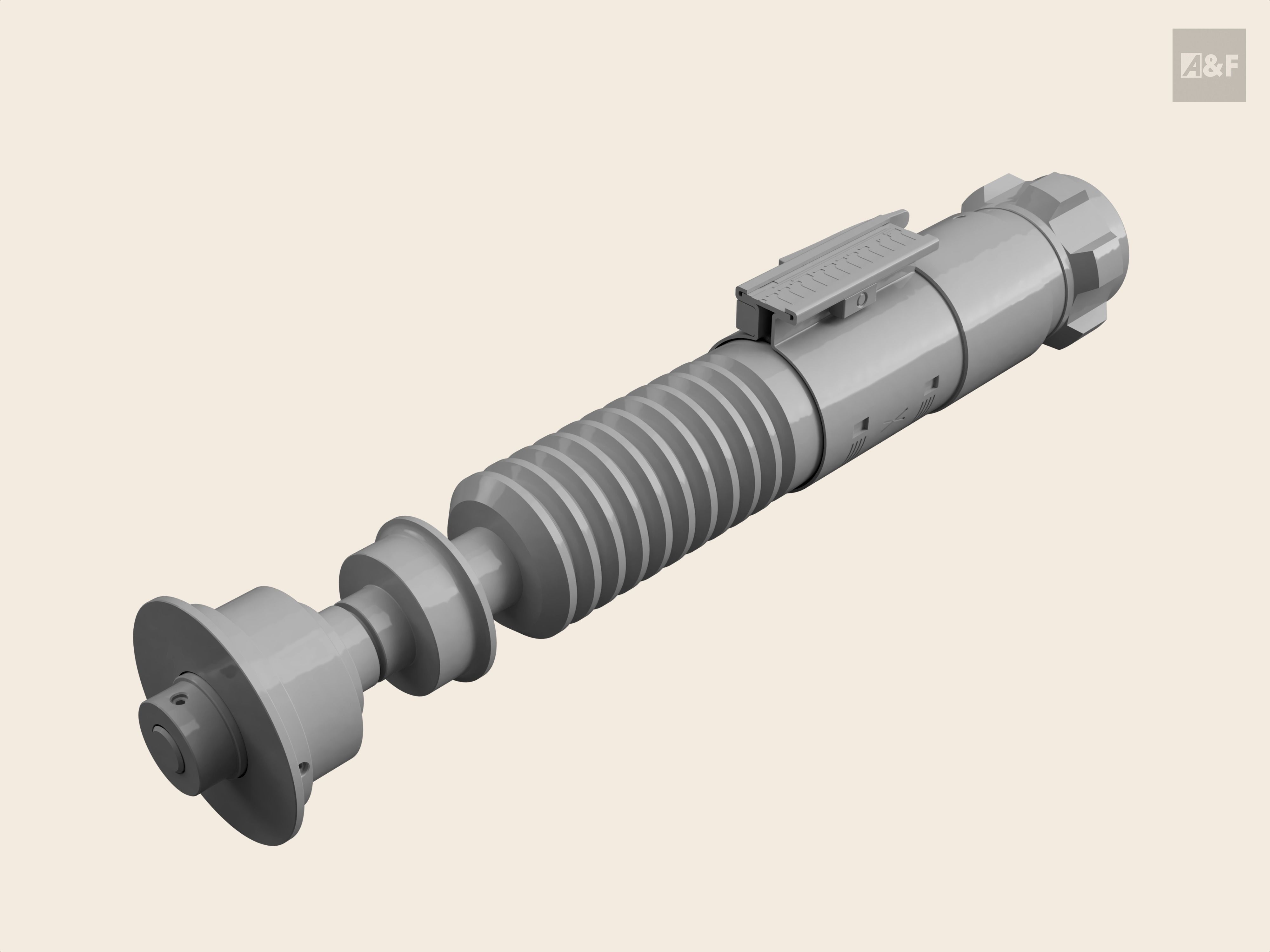Luke Skywalker Lightsaber Return of the Jedi V2 3D print model_1