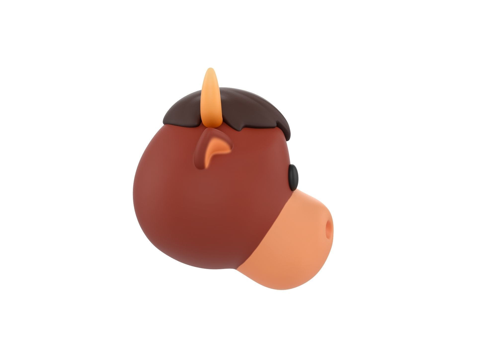 Prop126 Bull Head 3D model_3