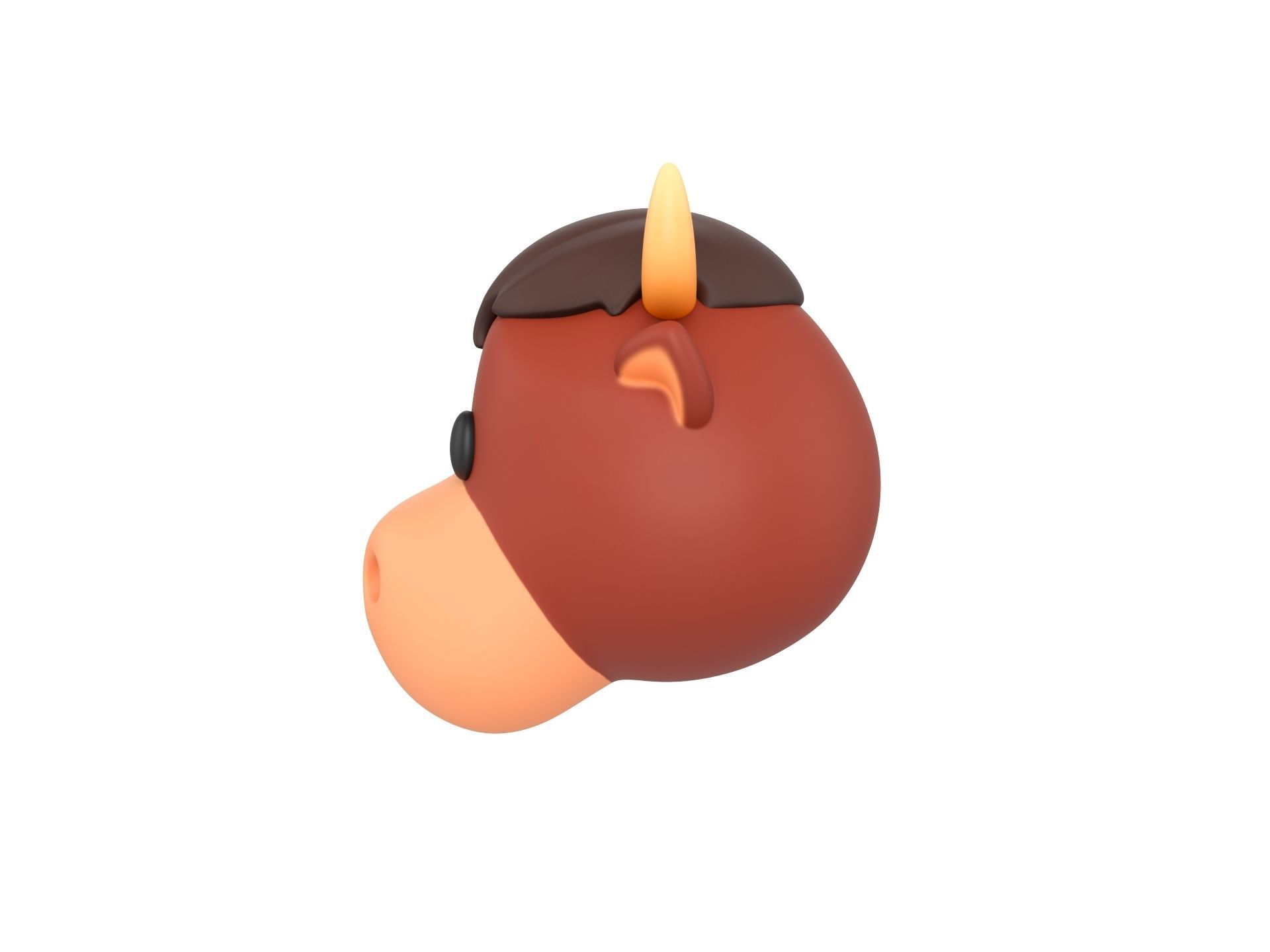 Prop126 Bull Head 3D model_7