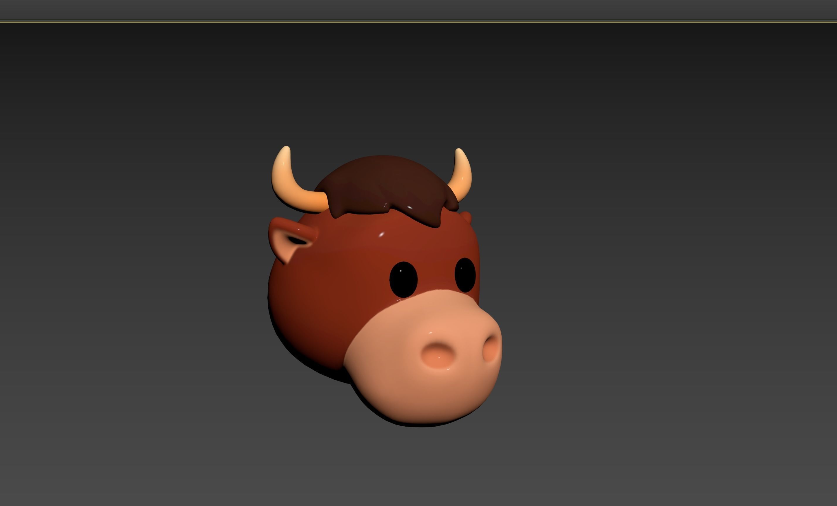 Prop126 Bull Head 3D model_15