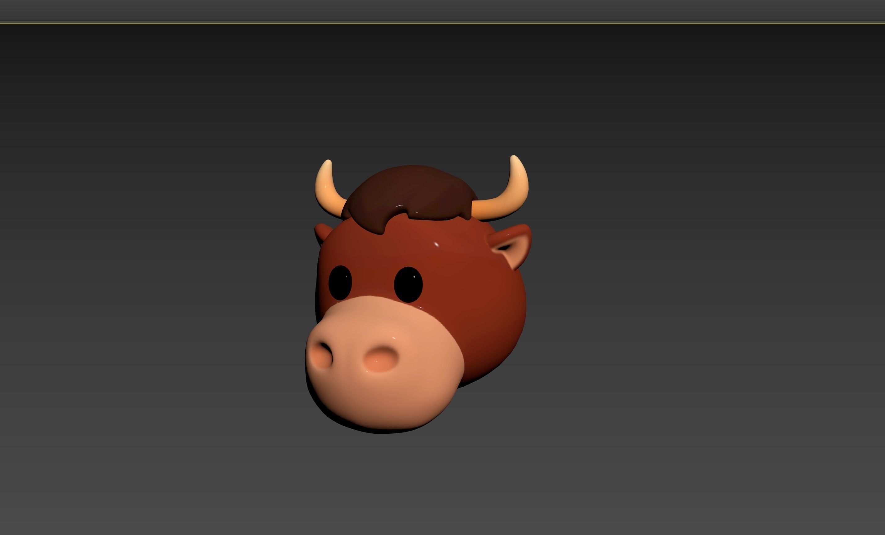 Prop126 Bull Head 3D model_10