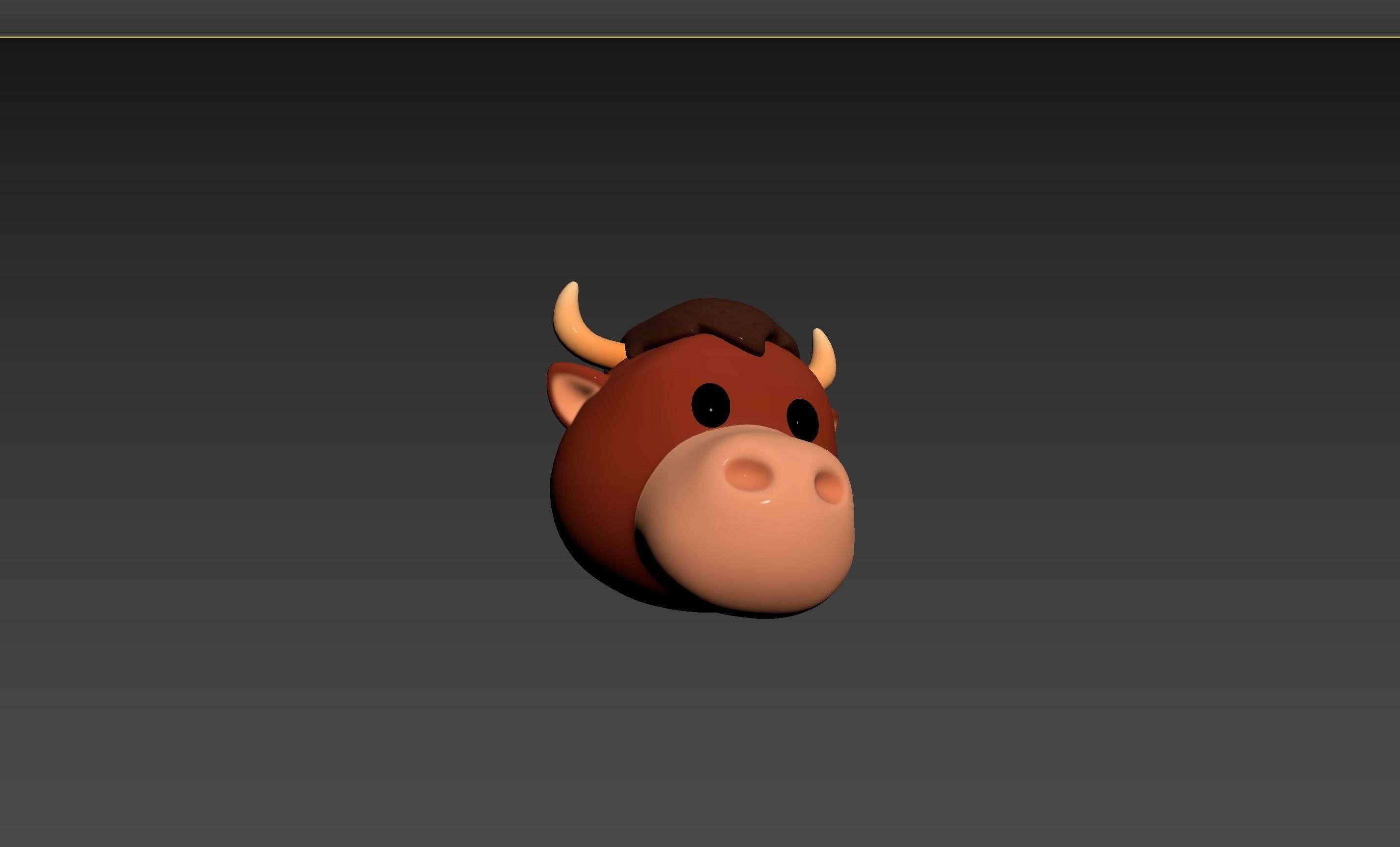 Prop126 Bull Head 3D model_14