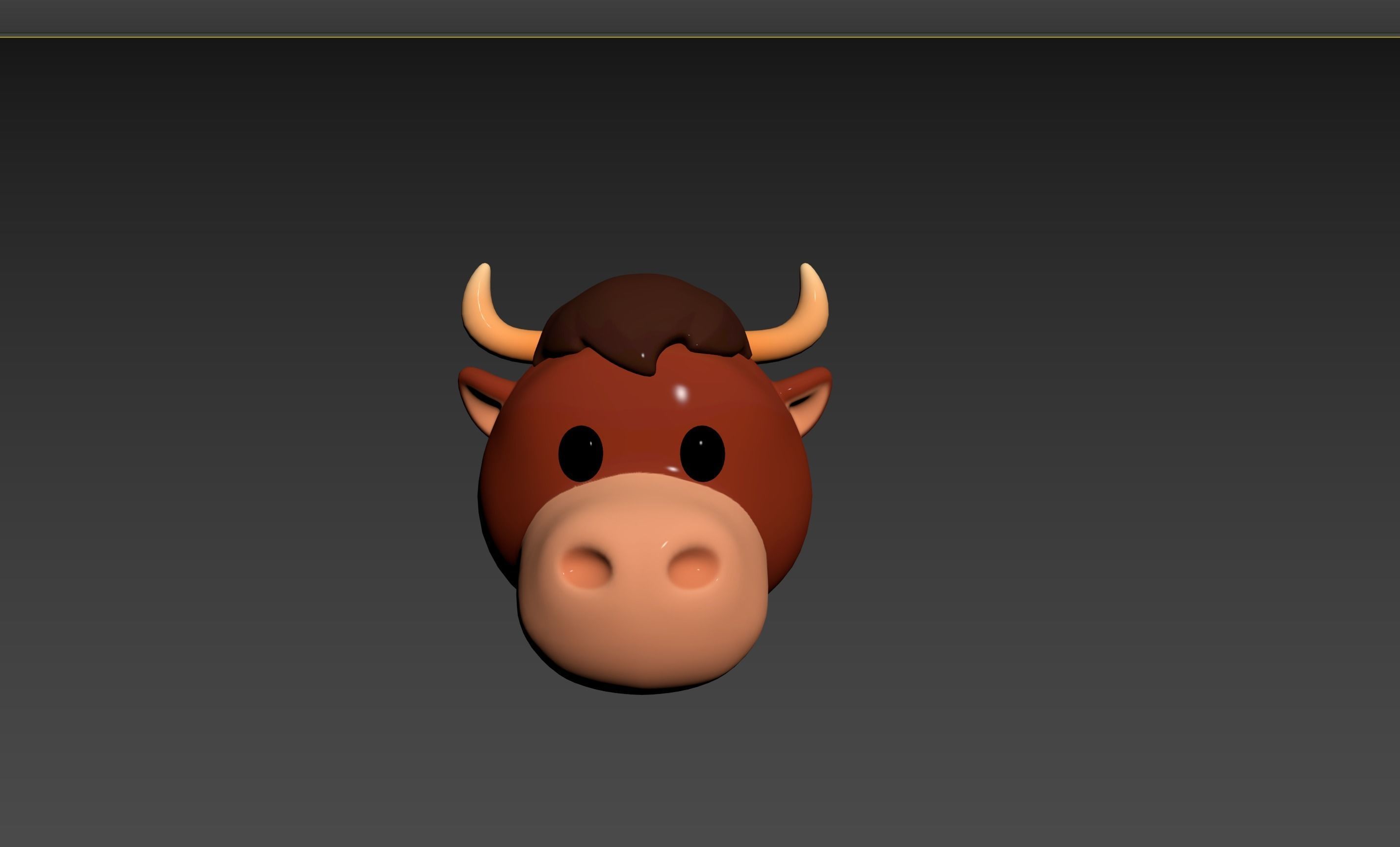Prop126 Bull Head 3D model_13