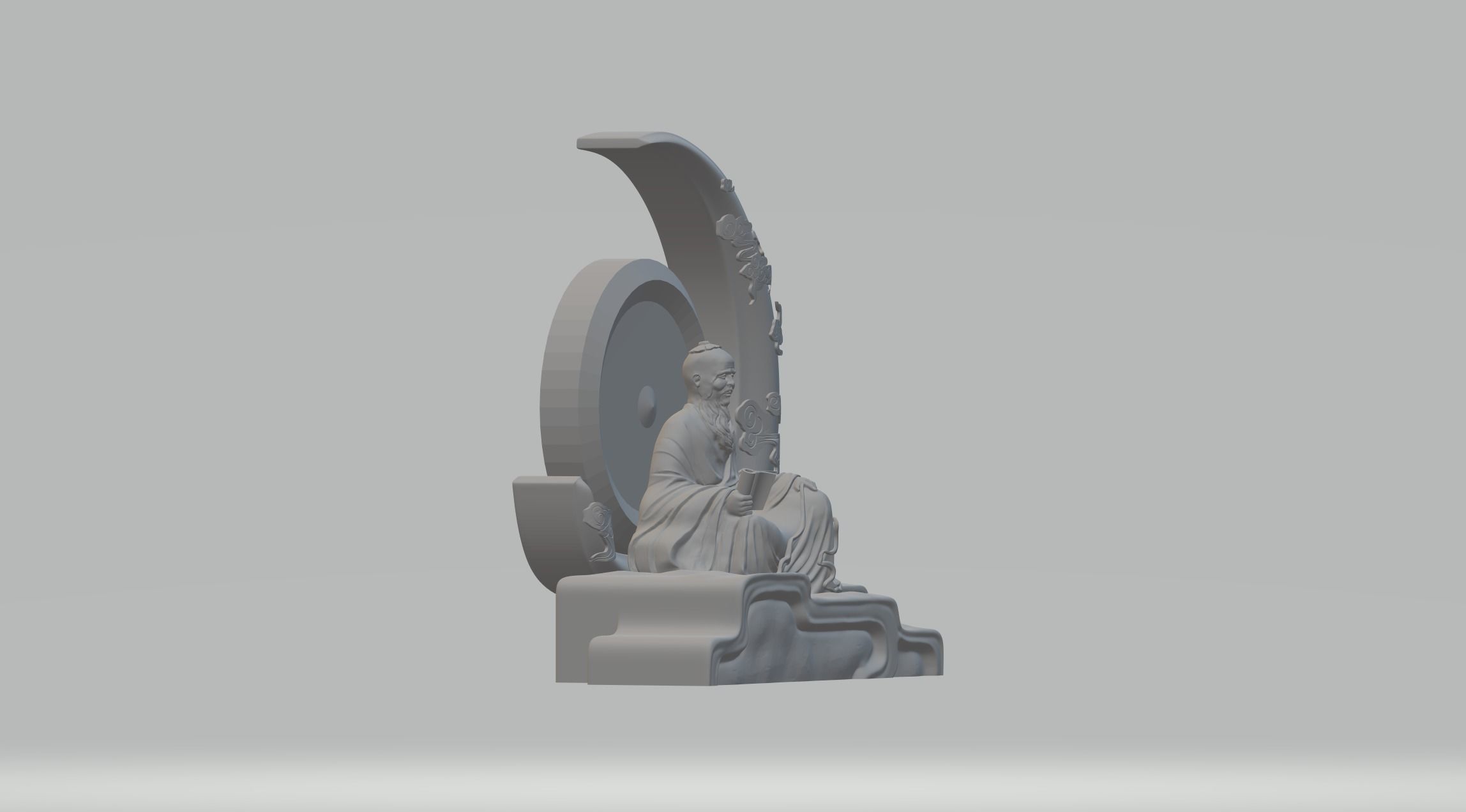 Wu Daozi - Confucius 3D Model 3D print model_1