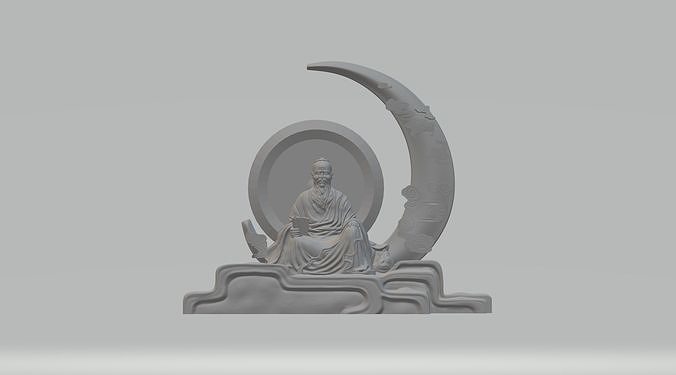 Wu Daozi - Confucius 3D Model 3D print model