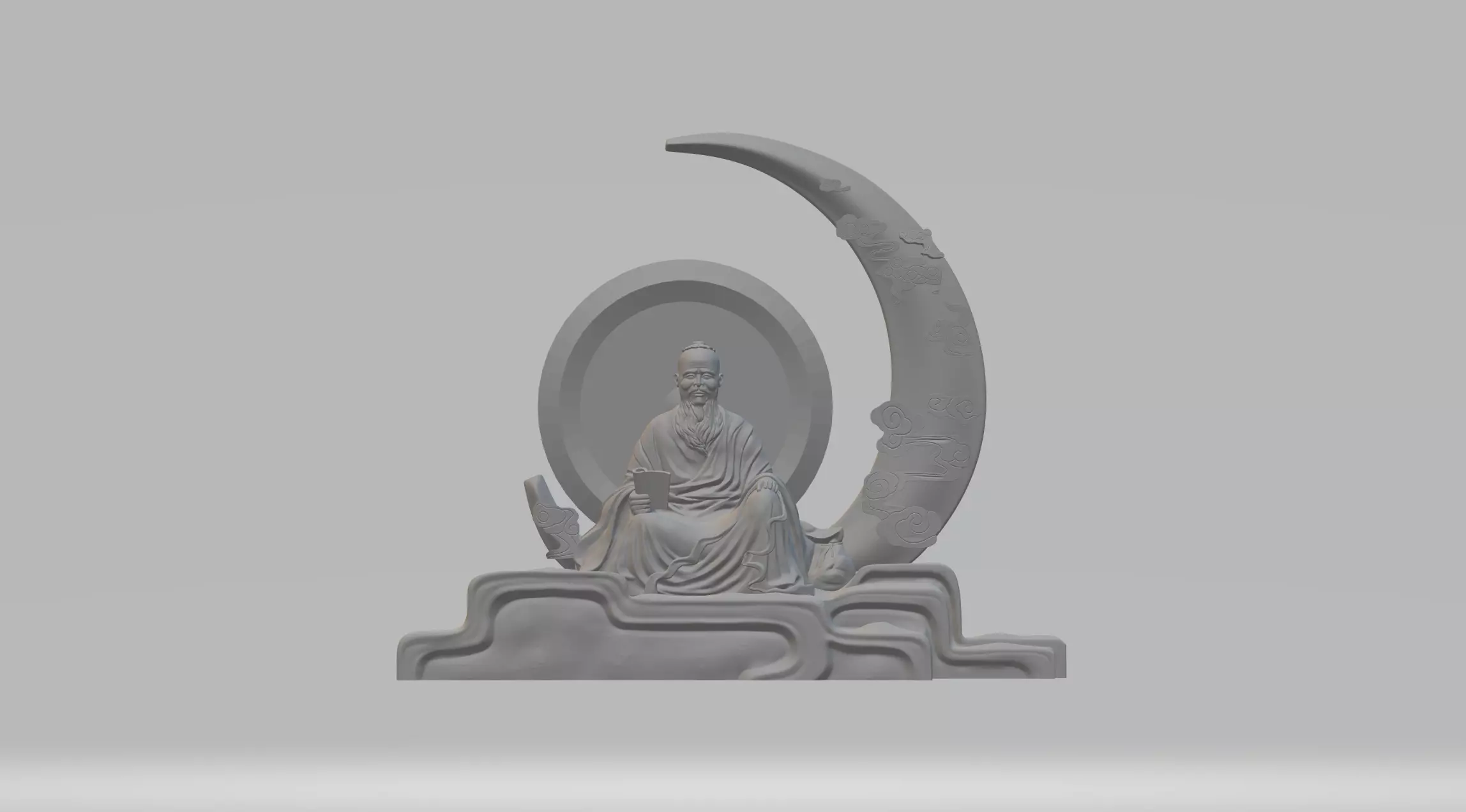Wu Daozi - Confucius 3D Model 3D print model_0