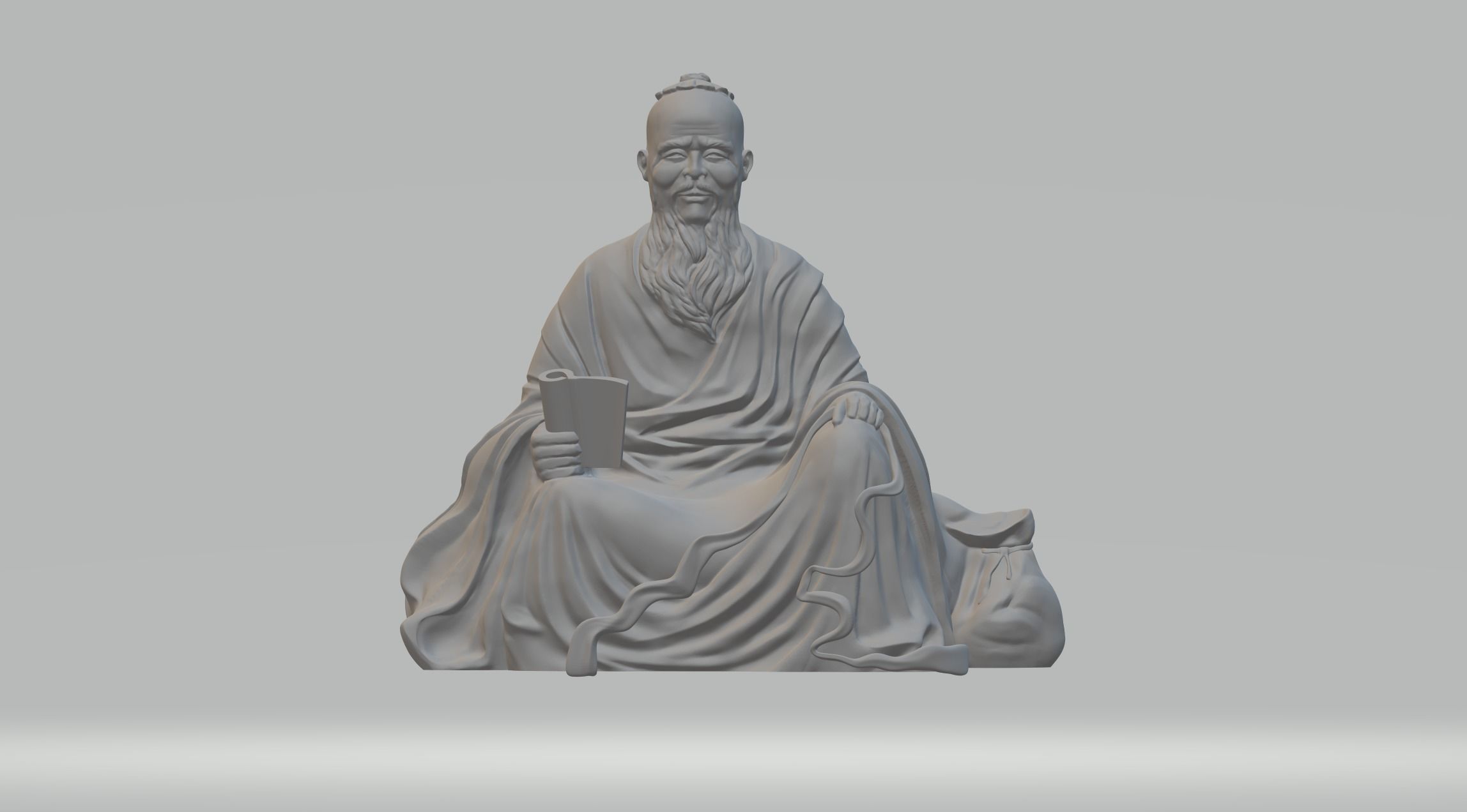 Wu Daozi - Confucius 3D Model 3D print model_3