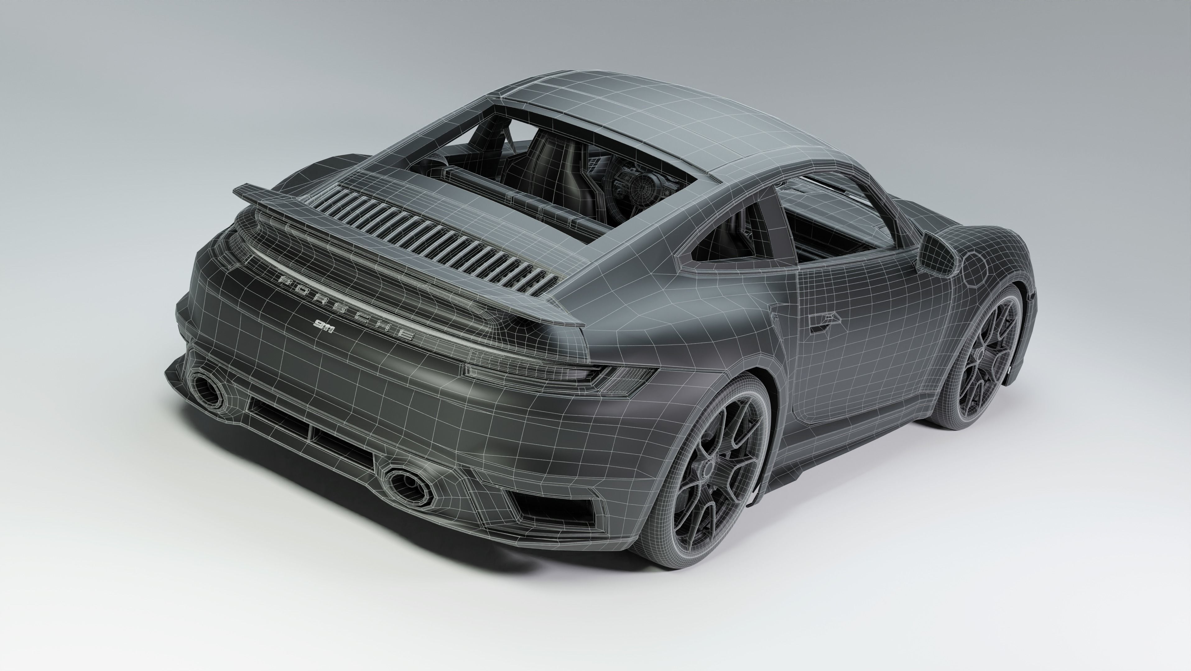 Porsche 911 Turbo S 992 2020 3D model_13