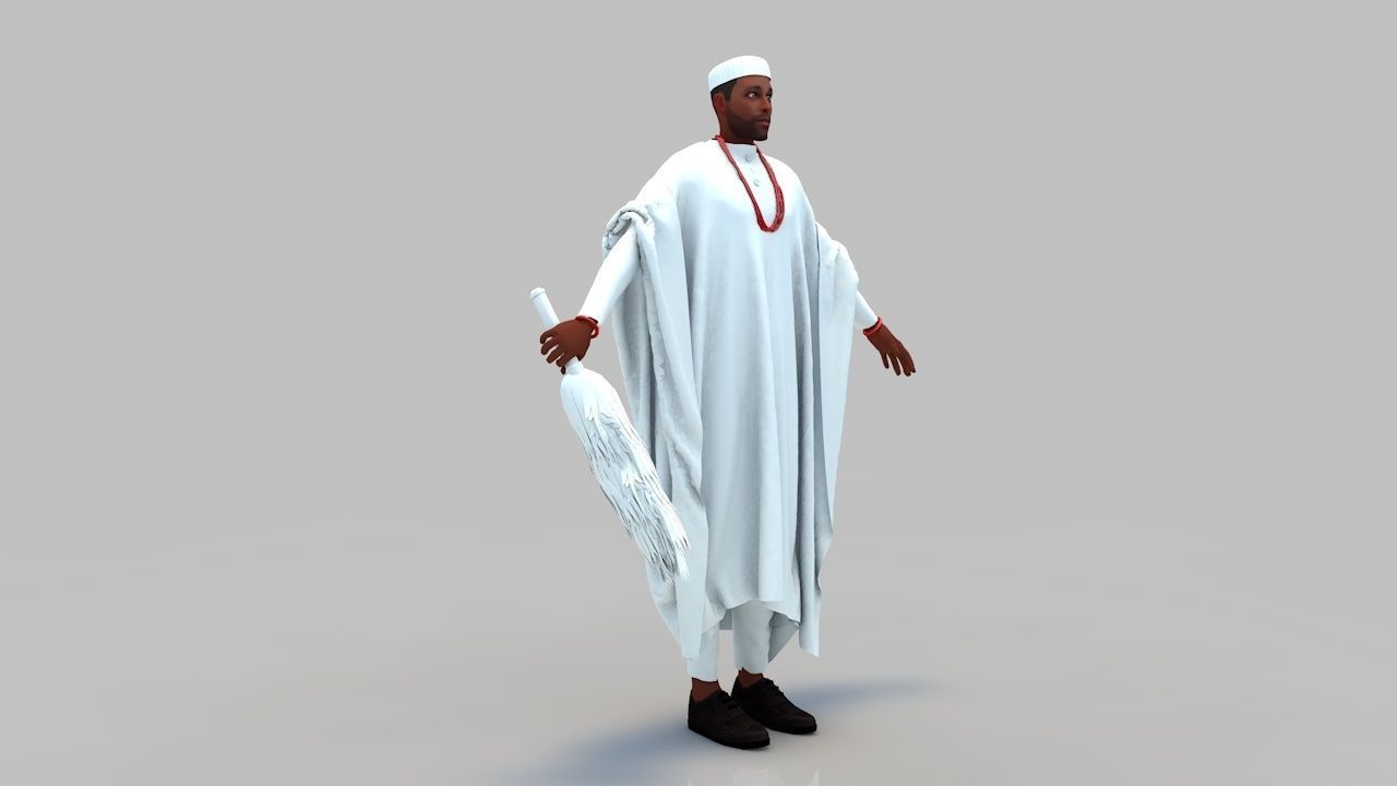 3D African Nigerian King 3D model_2