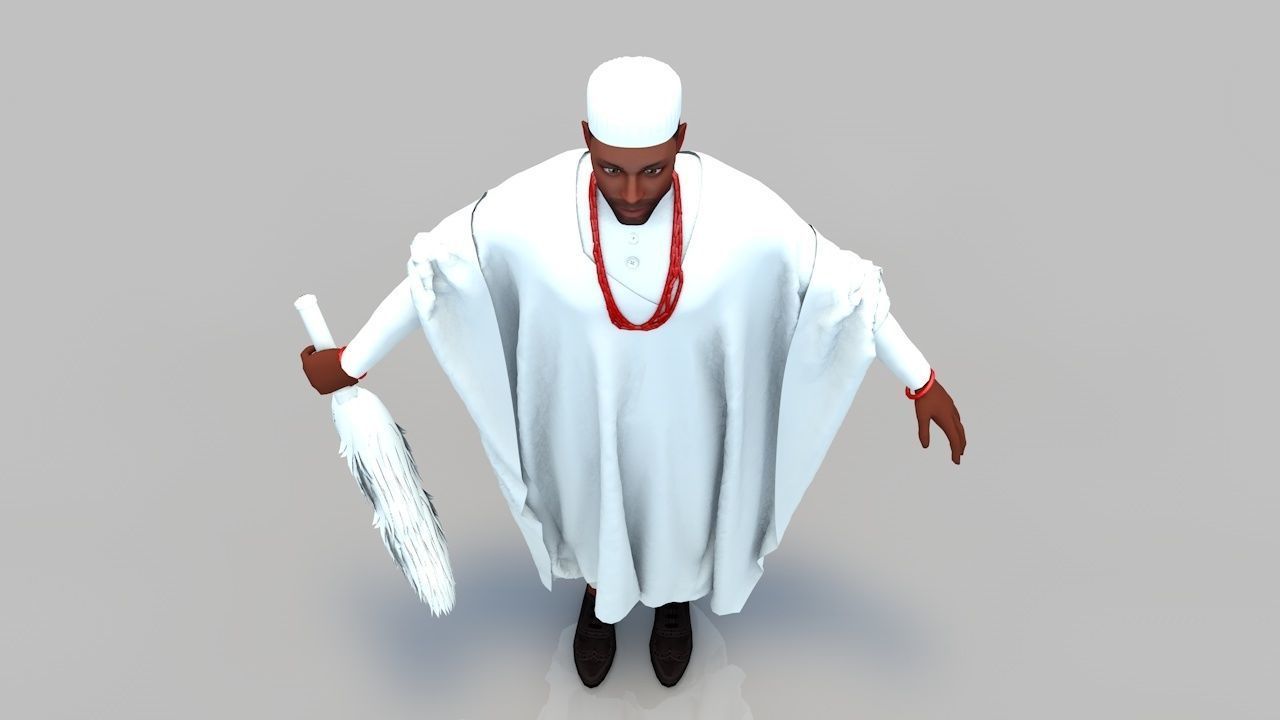 3D African Nigerian King 3D model_1
