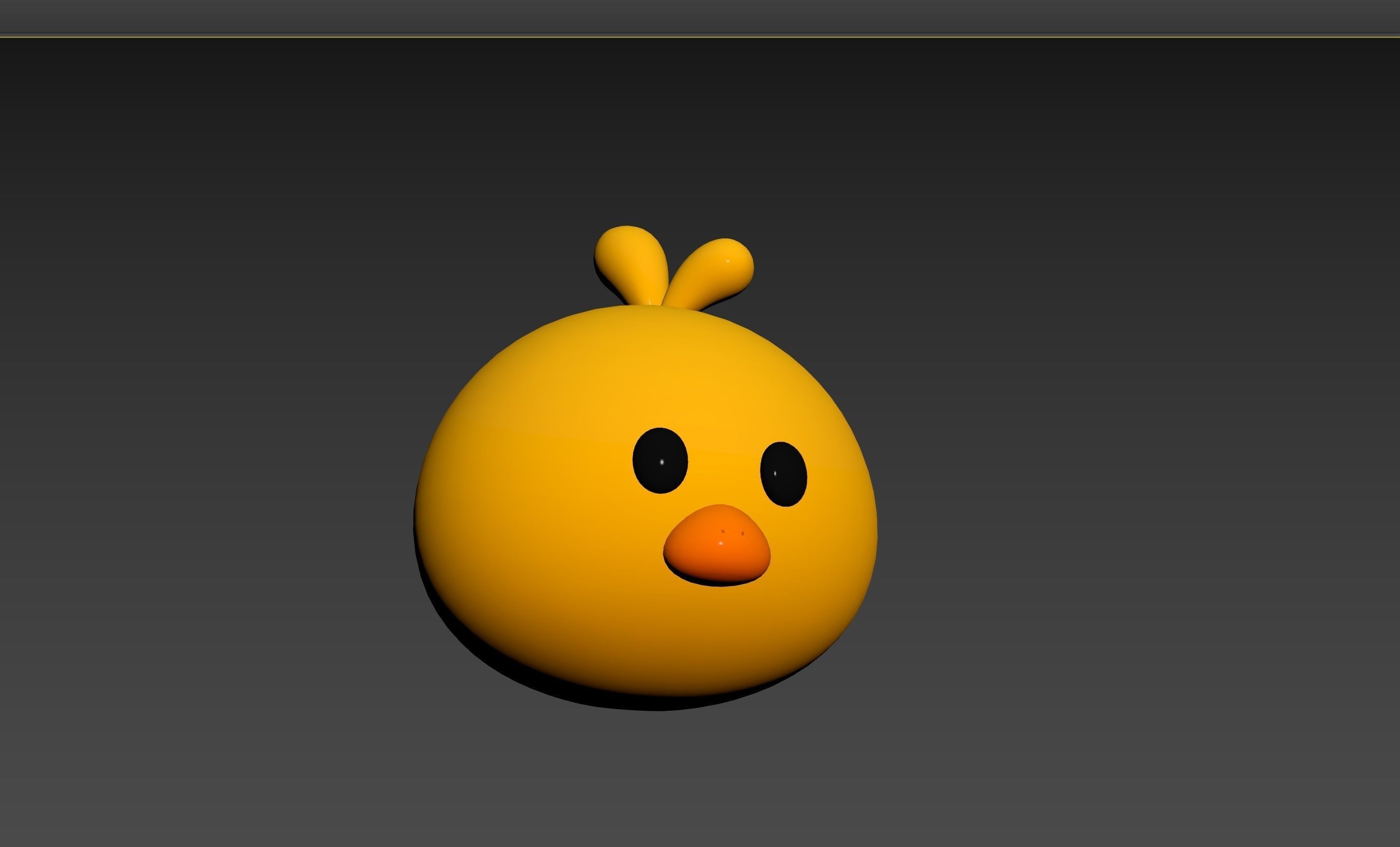 Prop129 Chick Head 3D model_12
