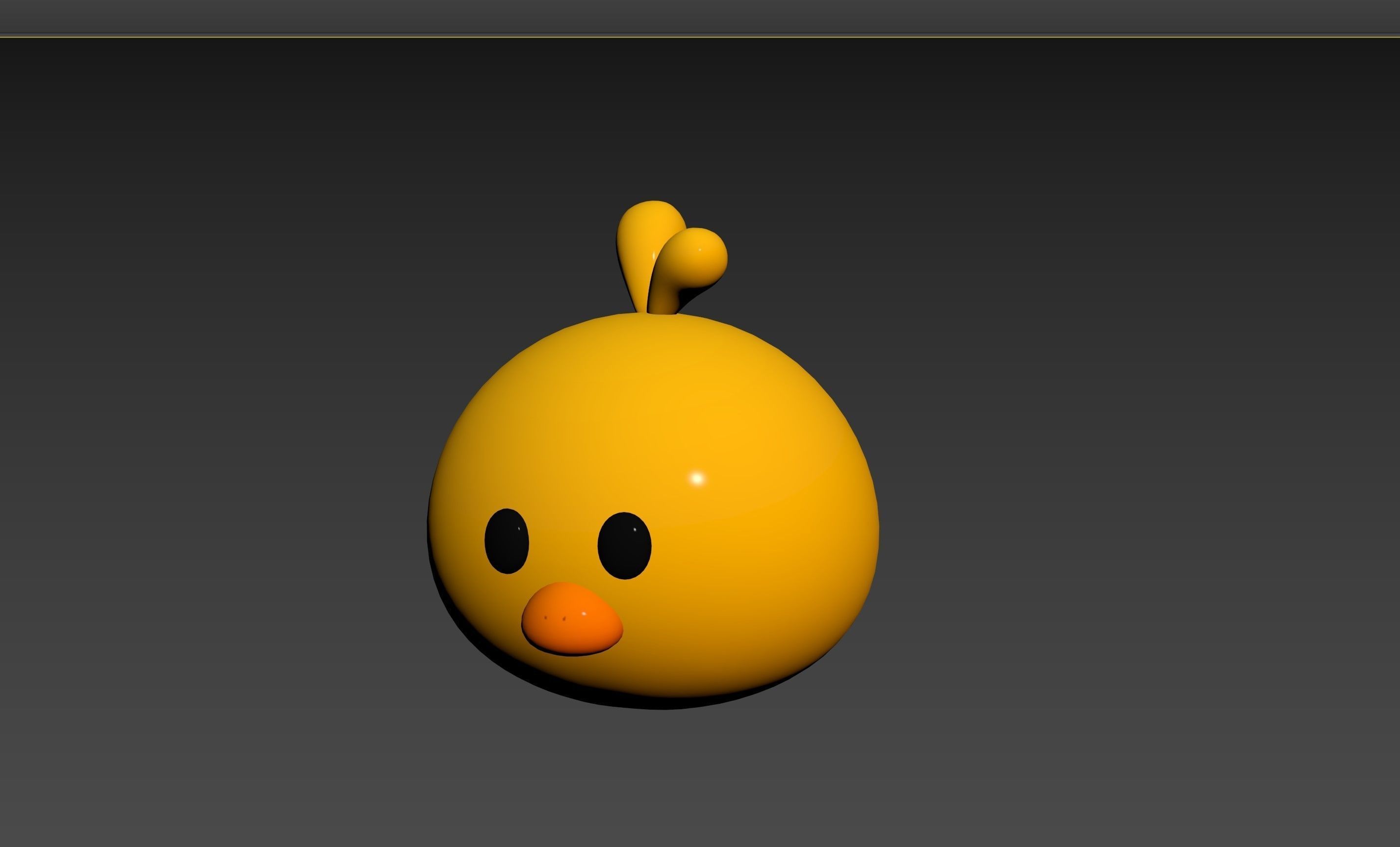 Prop129 Chick Head 3D model_10