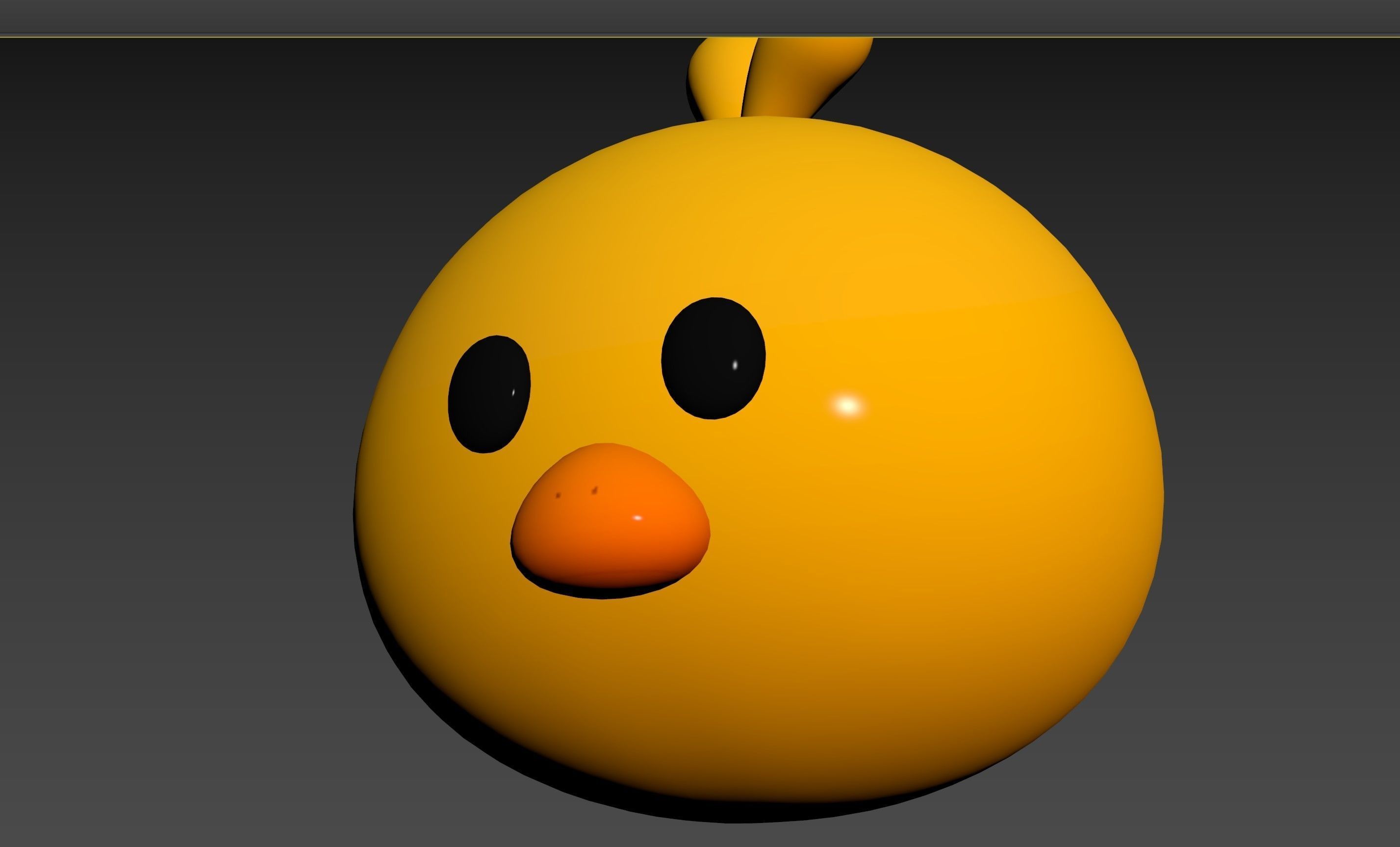 Prop129 Chick Head 3D model_19