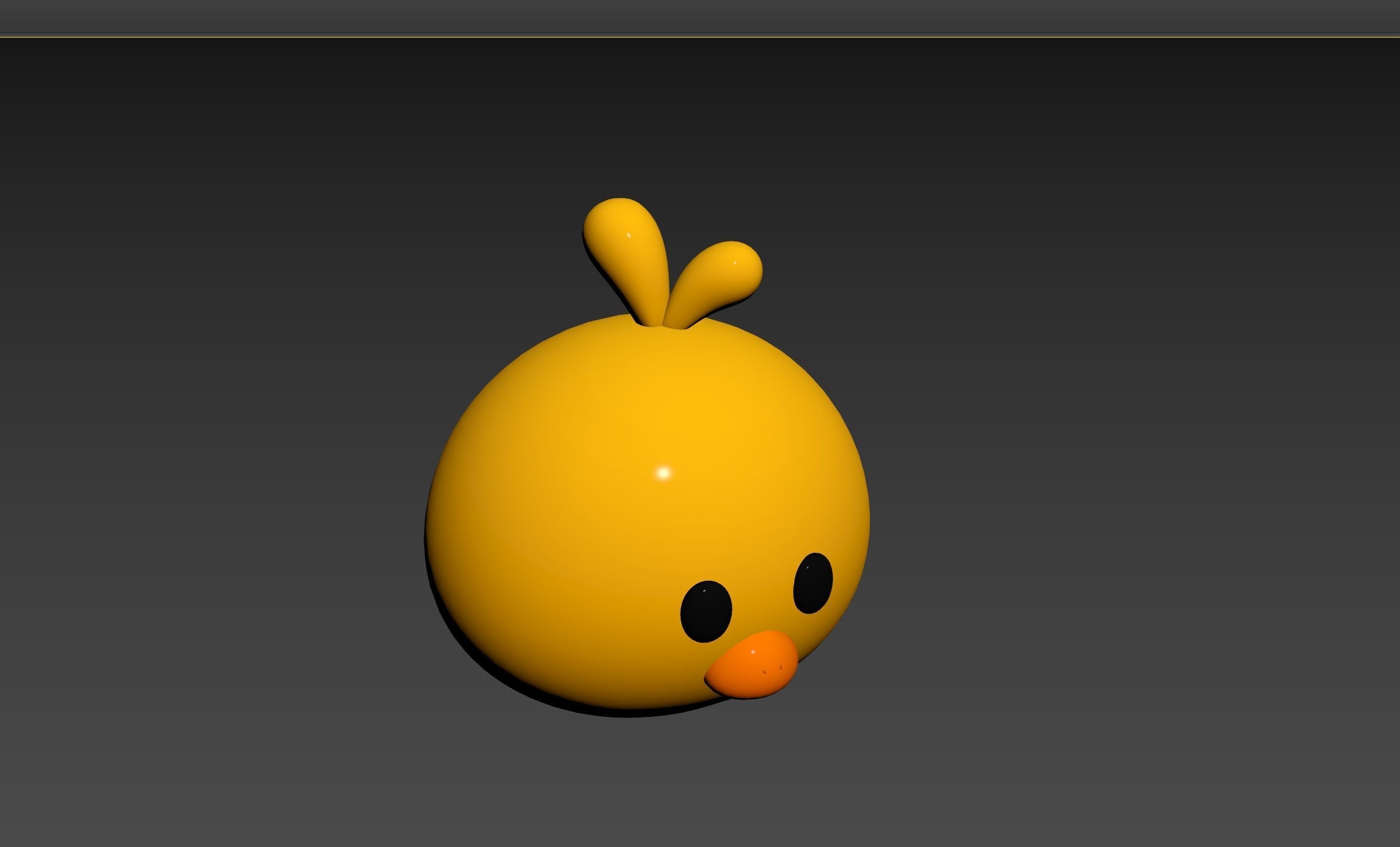 Prop129 Chick Head 3D model_14