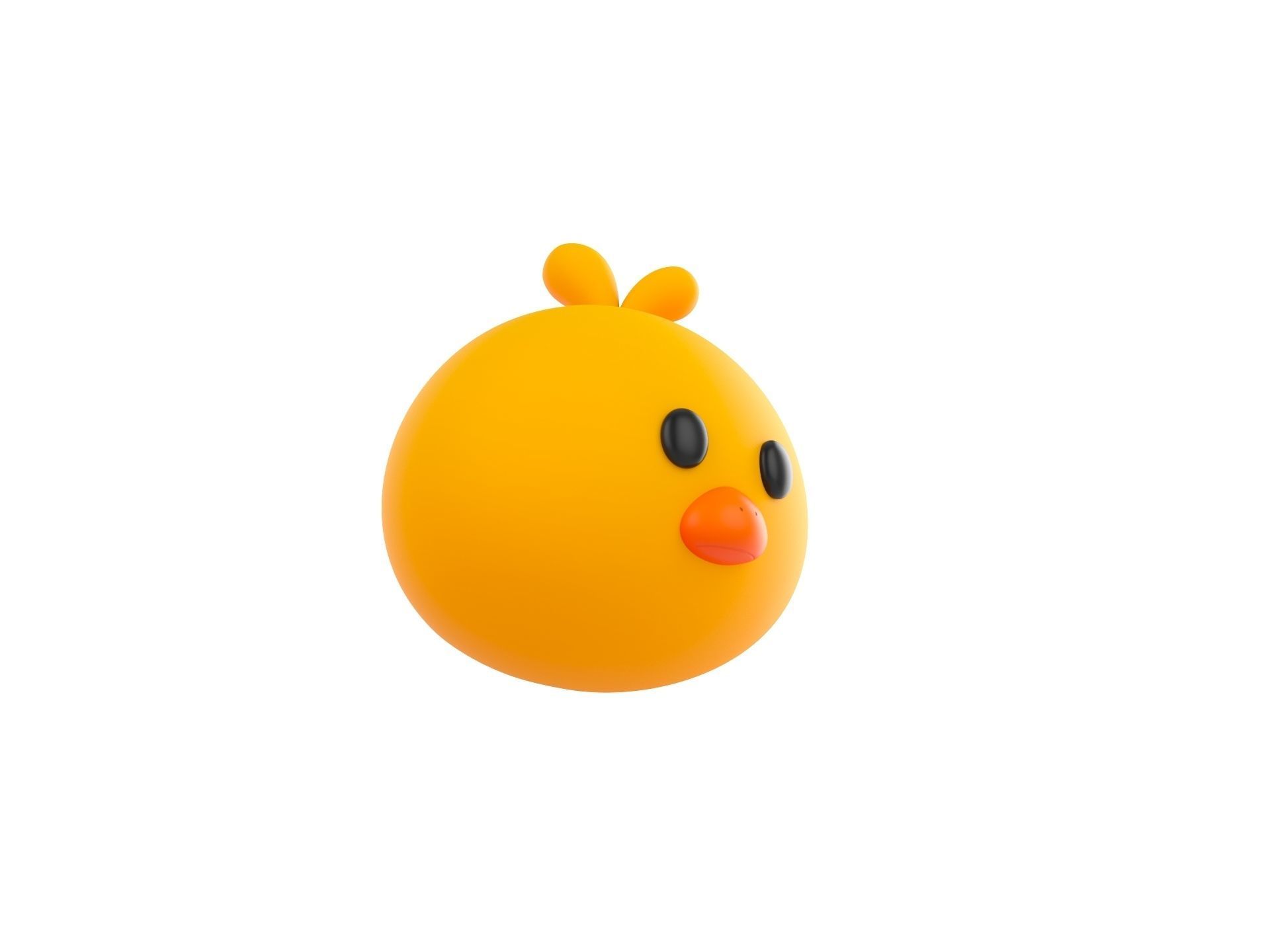 Prop129 Chick Head 3D model_2