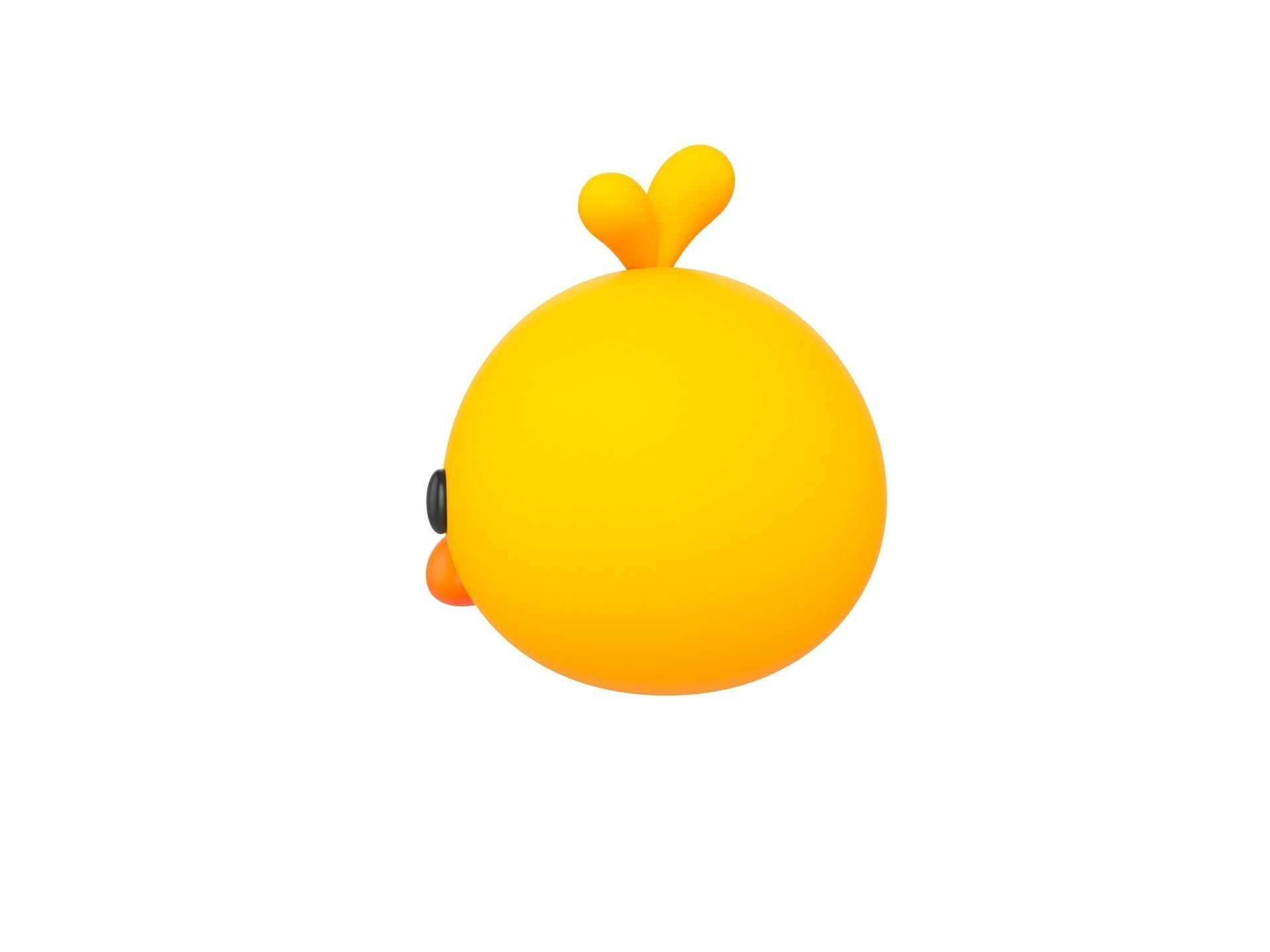 Prop129 Chick Head 3D model_7