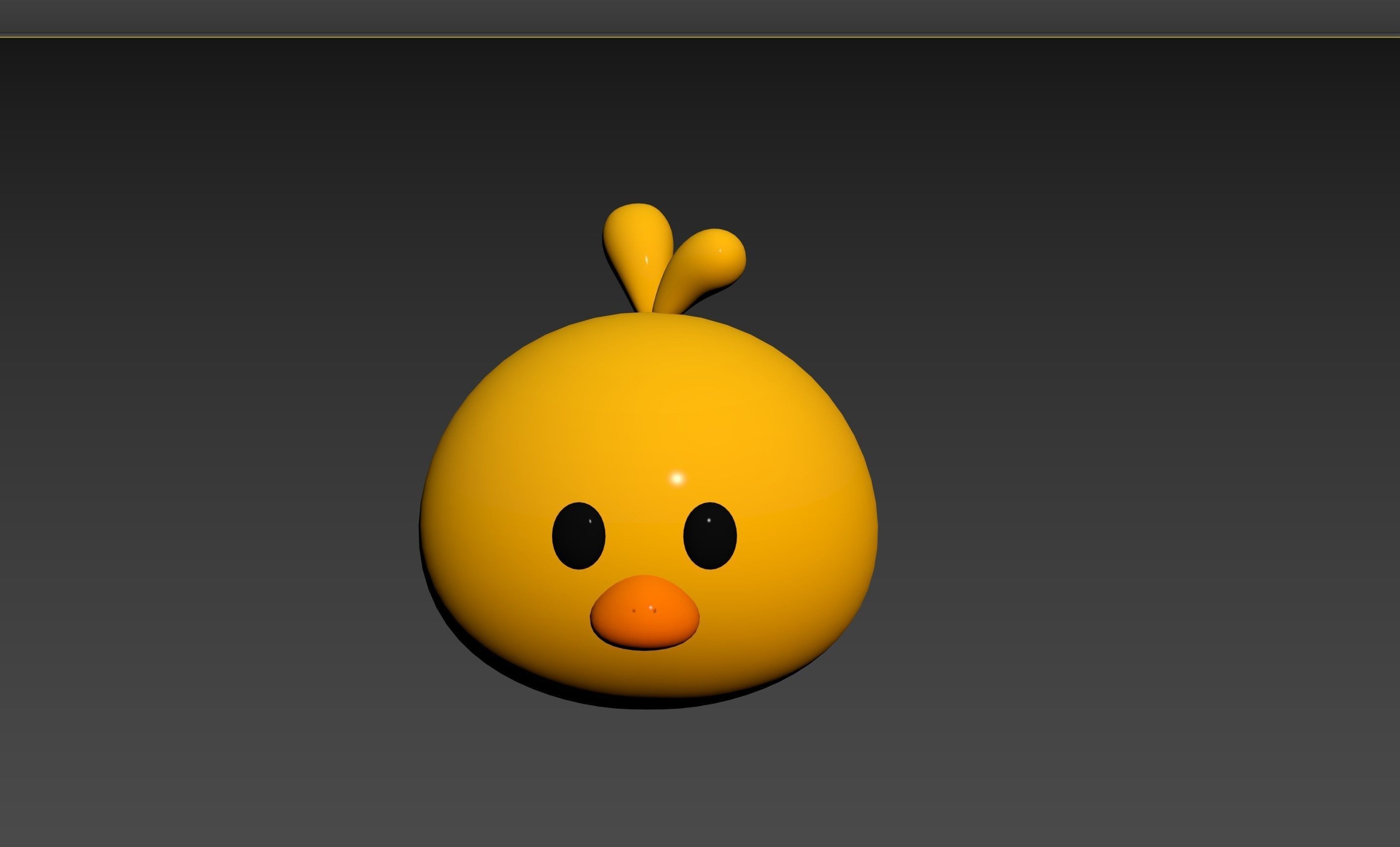 Prop129 Chick Head 3D model_15
