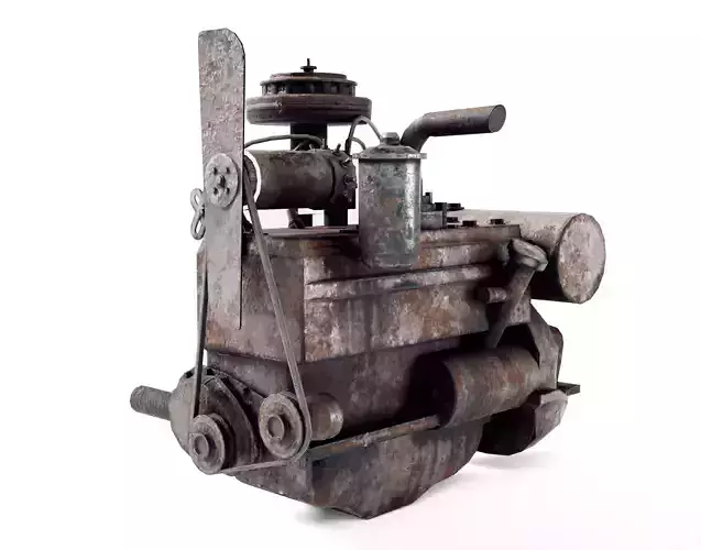 vintage car inline engine  vehicle part da1