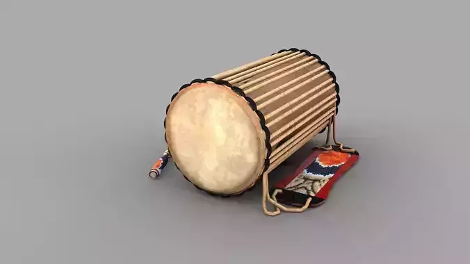 African Talking drum 3D model