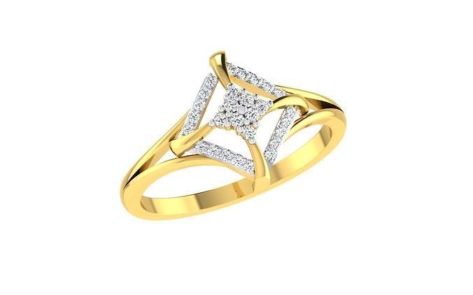 Solitaire Engagement Wedding Women Ring 3dm STL OBJ FBX Details 3D print model