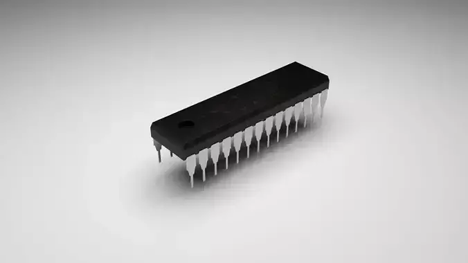 Microprocessor 3D model