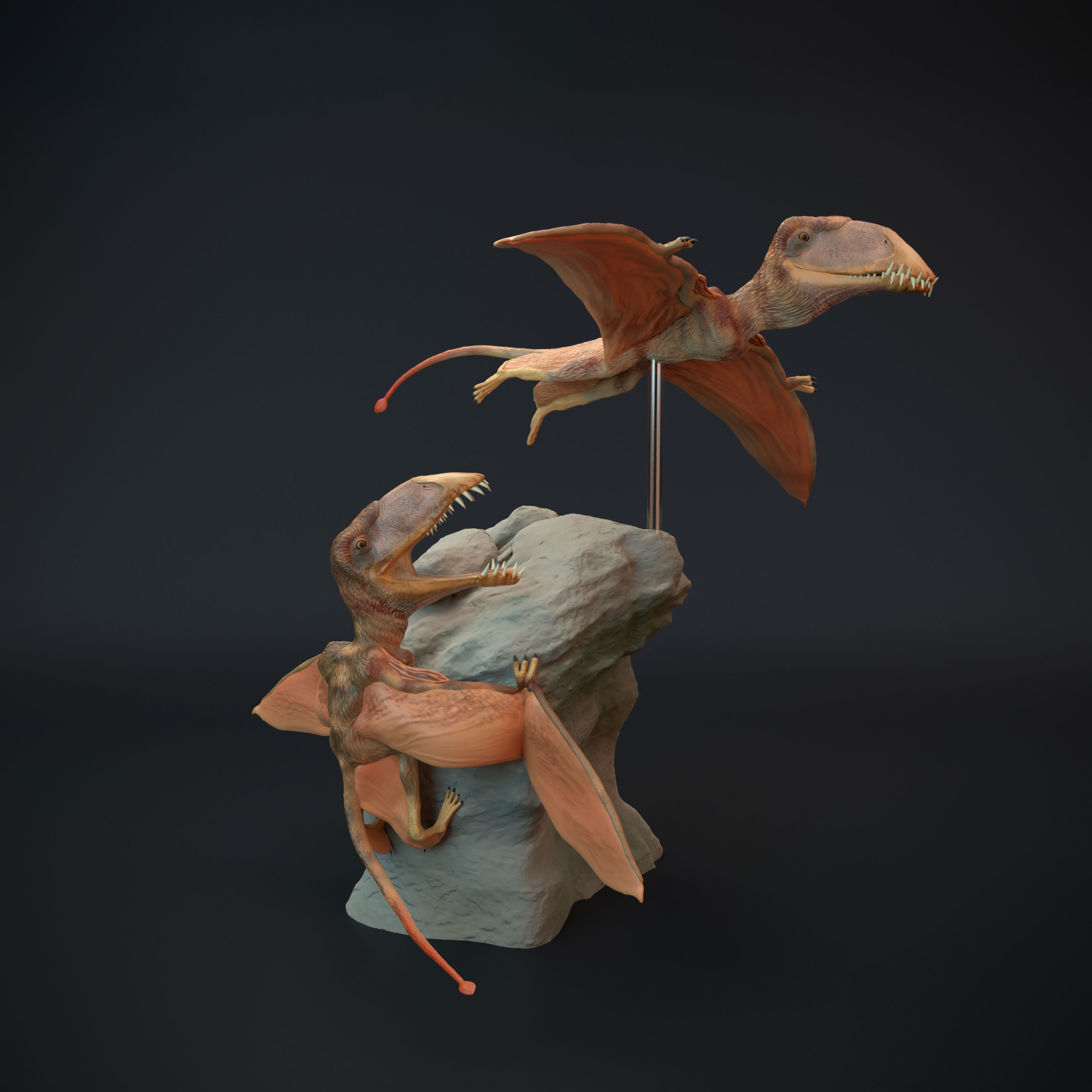 Dimorphodon diorama 3D print model_1