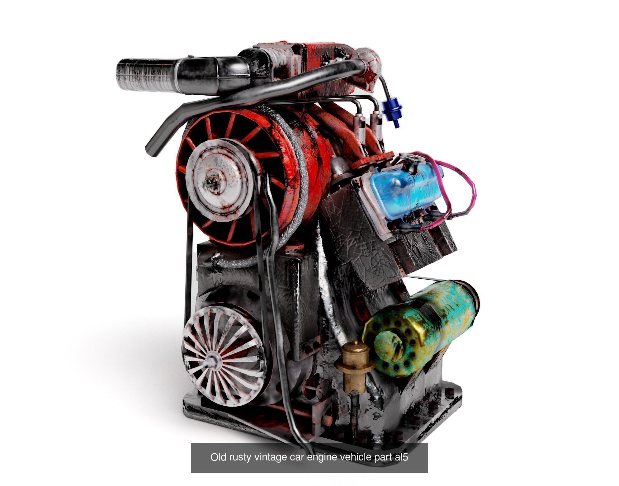 Collection of rusty damaged car engines da1 al5 _3